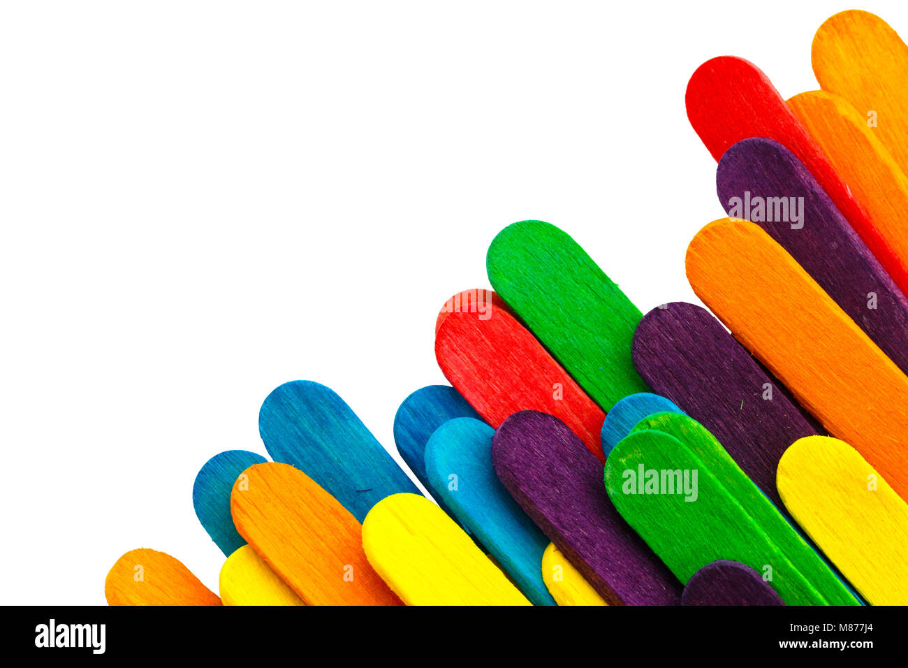 Colorful popsicle sticks background abstract minimal creative concept Stock  Photo - Alamy