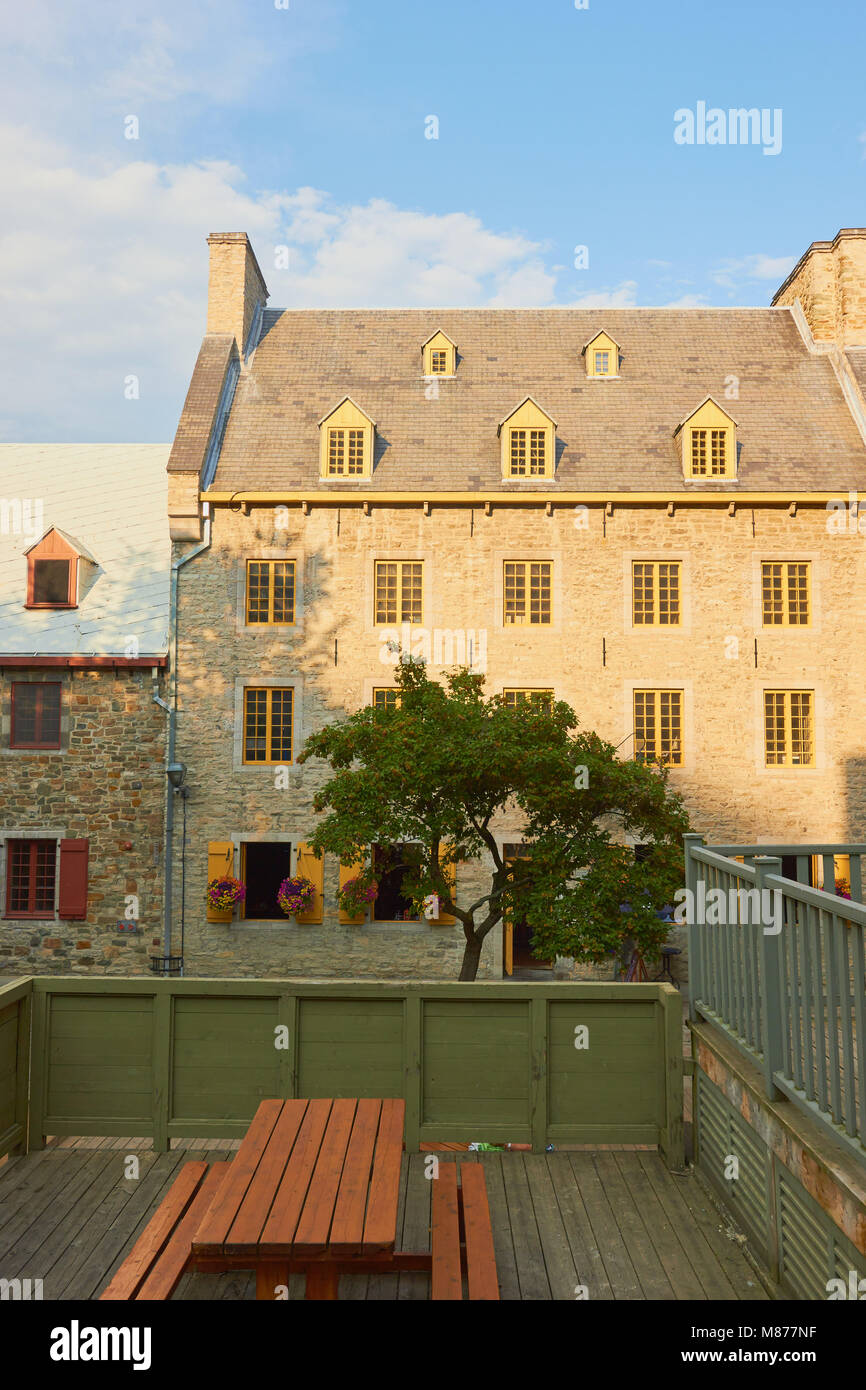 Vintage stone houses, Quebec old town, Quebec City, Canada Stock Photo