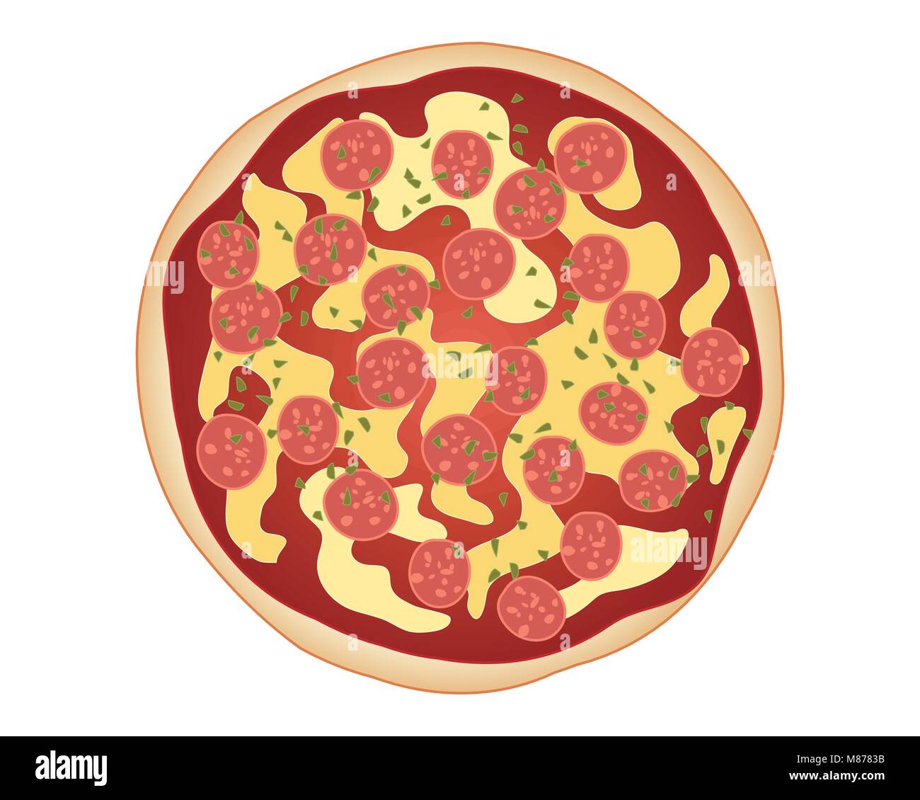 pepperoni pizza vector