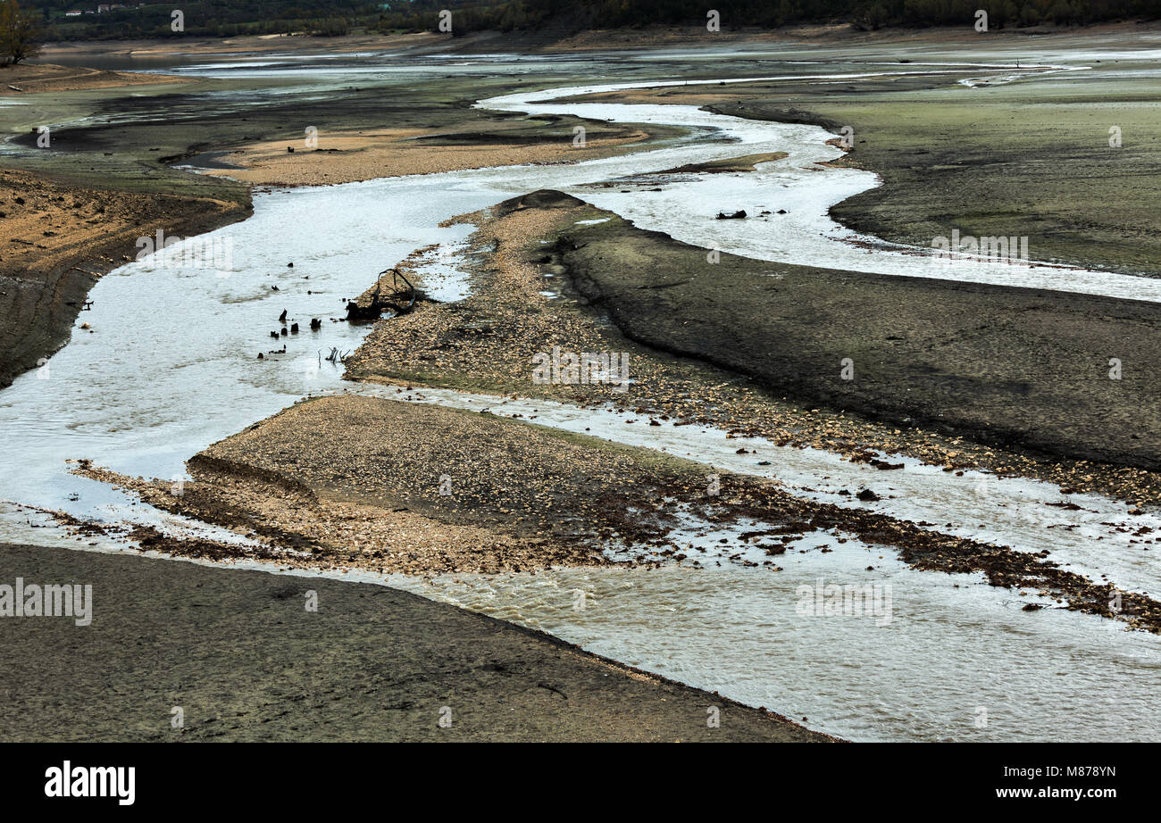 silted river Stock Photo