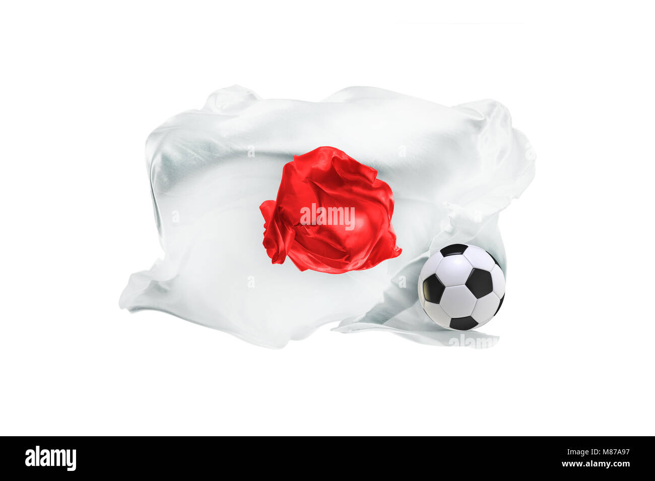 The national flag of Japan. World Cup. Russia 2018 Stock Photo