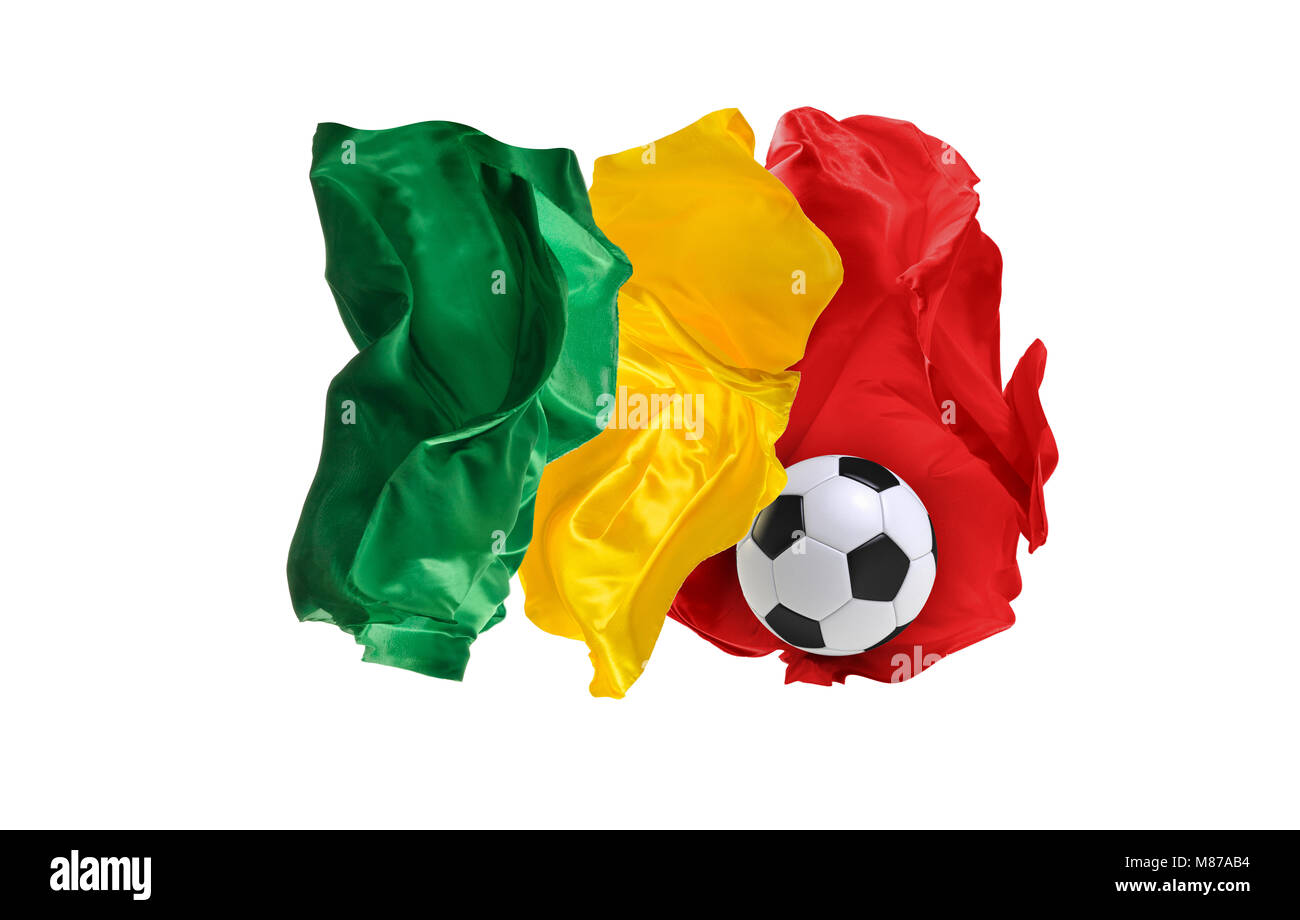 The national flag of Senegal. World Cup. Russia 2018 Stock Photo