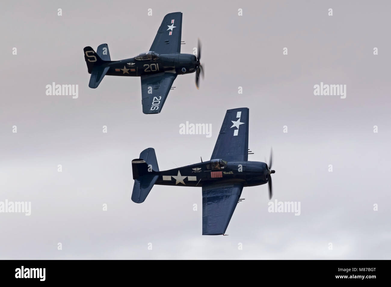 Airplane WWII fighter aircraft Stock Photo