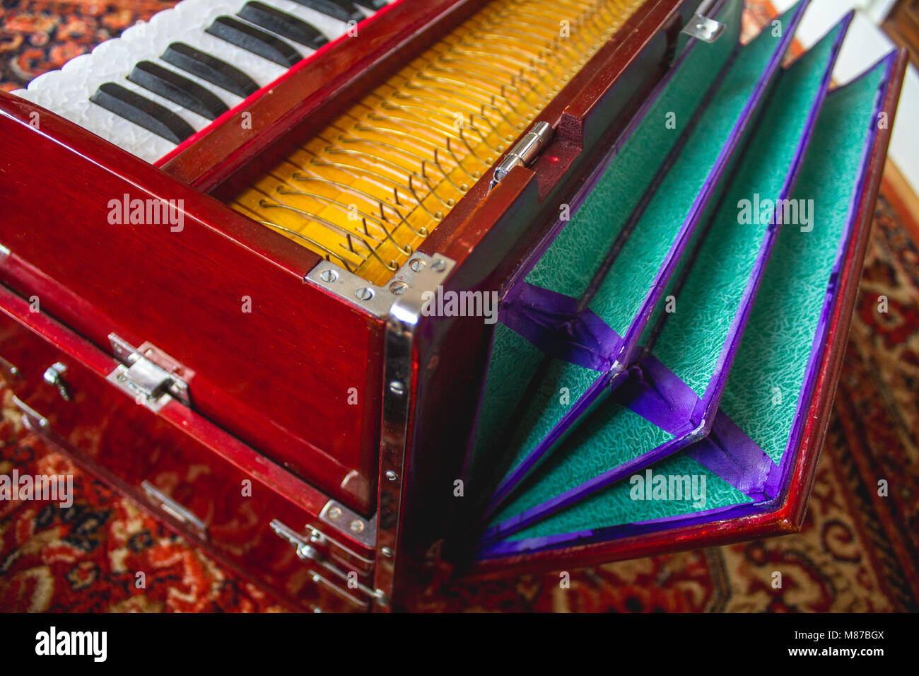 Harmonium Indian Instrument Stock Photo