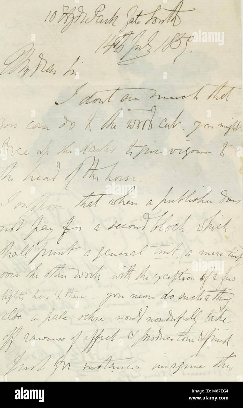 Edward Henry Corbould letters, ca. 1851-1882 (1851) (14778844554) Stock Photo