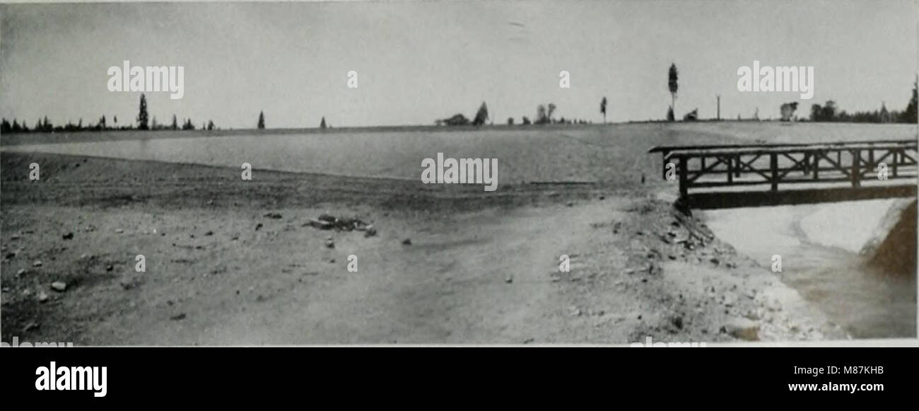 Drum forebay is now an imposing body of water Stock Photo Alamy