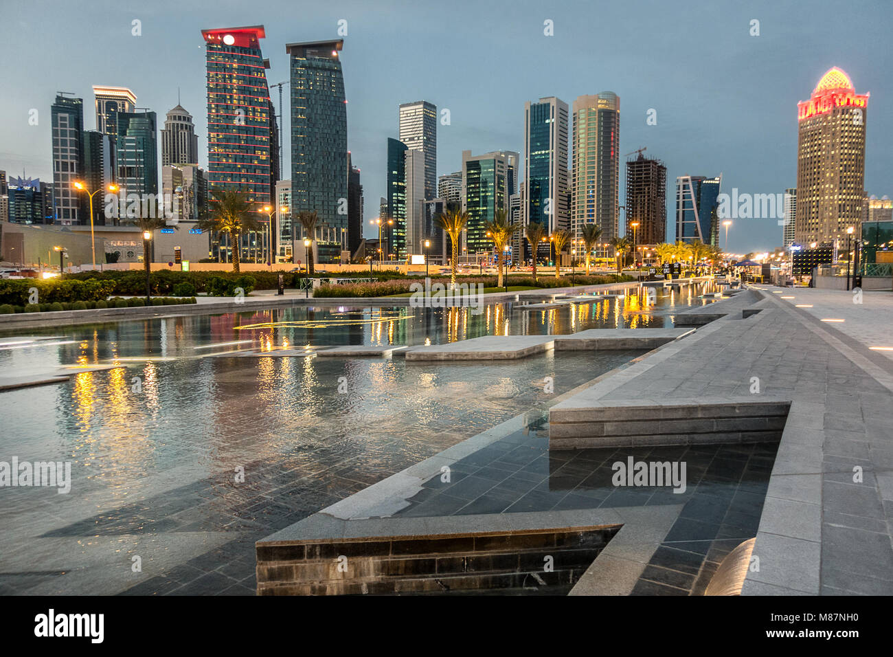 West Bay on the Corniche in Doha Qatar Stock Photo - Alamy