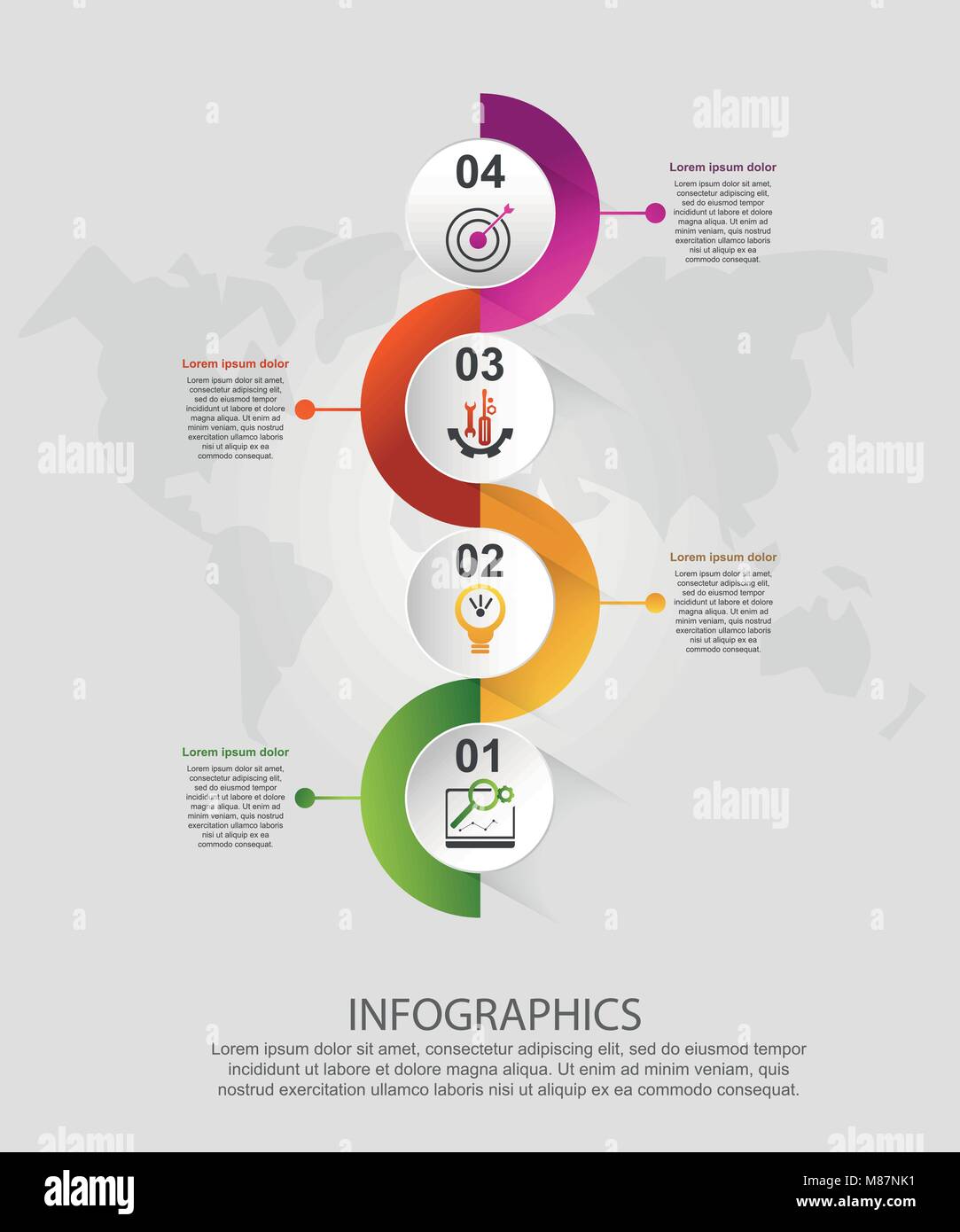 Modern vector illustration 3d. Template for infographic circles with ...