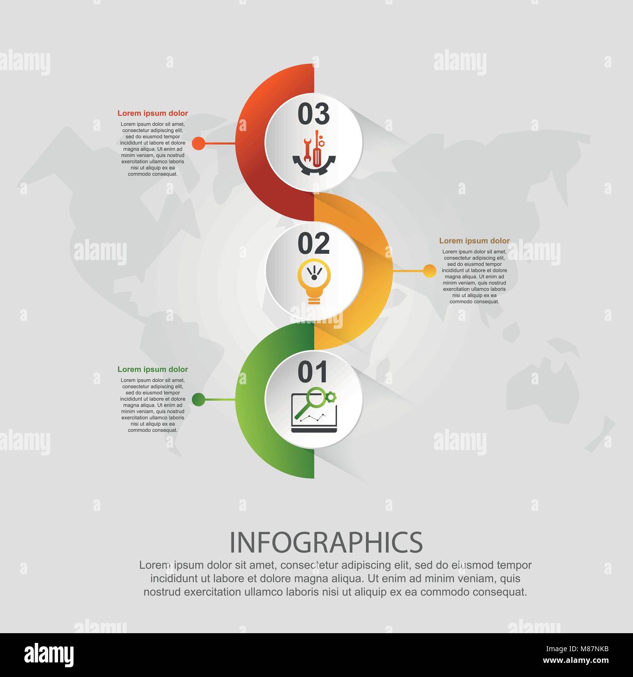 Modern vector illustration 3d. Template for infographic circles with ...