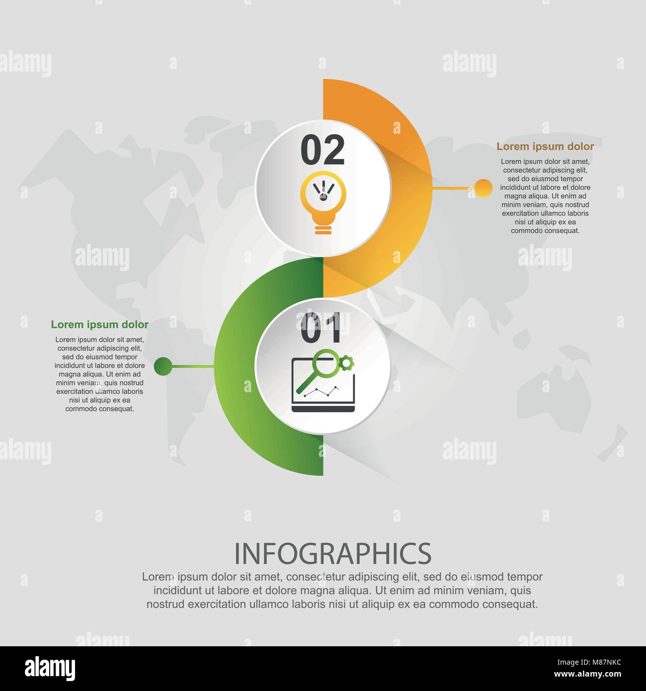 Modern vector illustration 3d. Template for infographic circles with ...