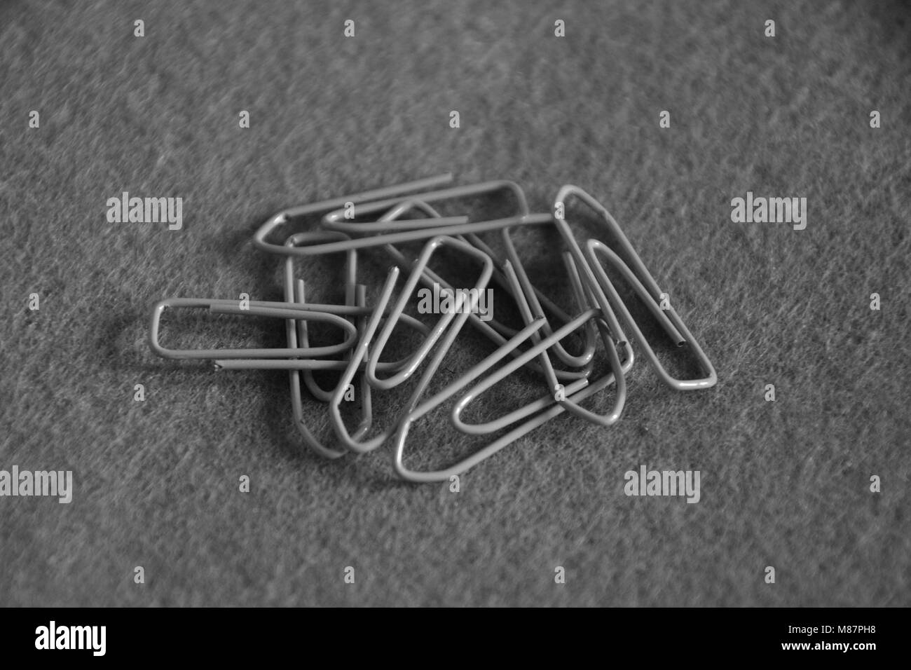 black look of paperclips Stock Photo Alamy