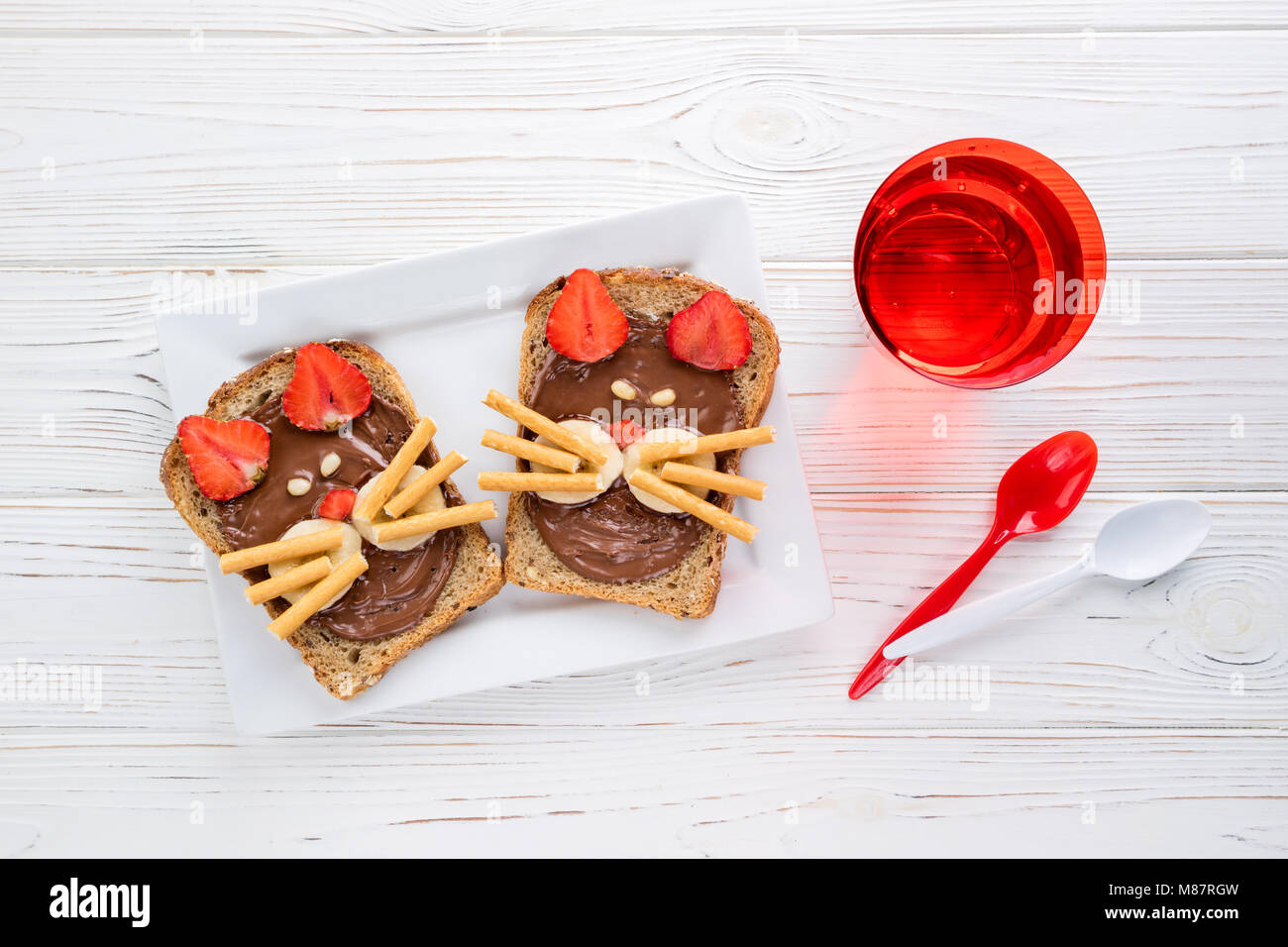 Happy Kids Eating Sandwiches High Resolution Stock Photography and ...