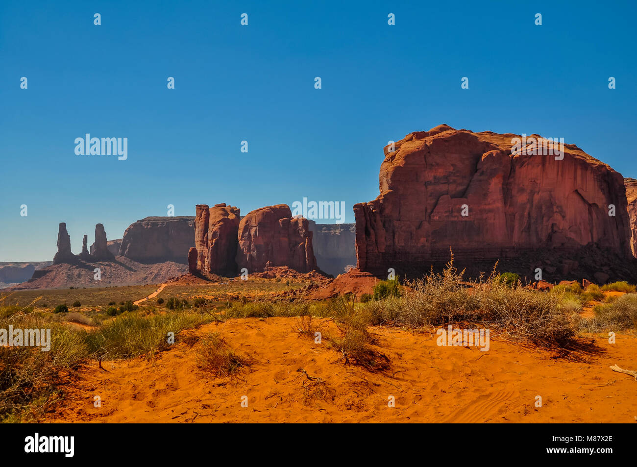 Elephant Butte, Rock formation, in iconic Monument Valley, Arizona