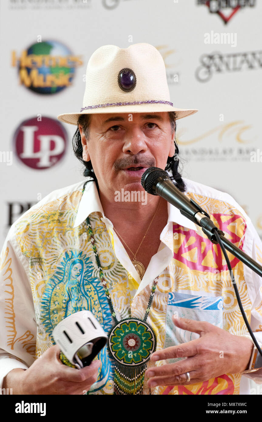 LAS VEGAS, NV September 10 Carlos Santana and Andre Agassi at the