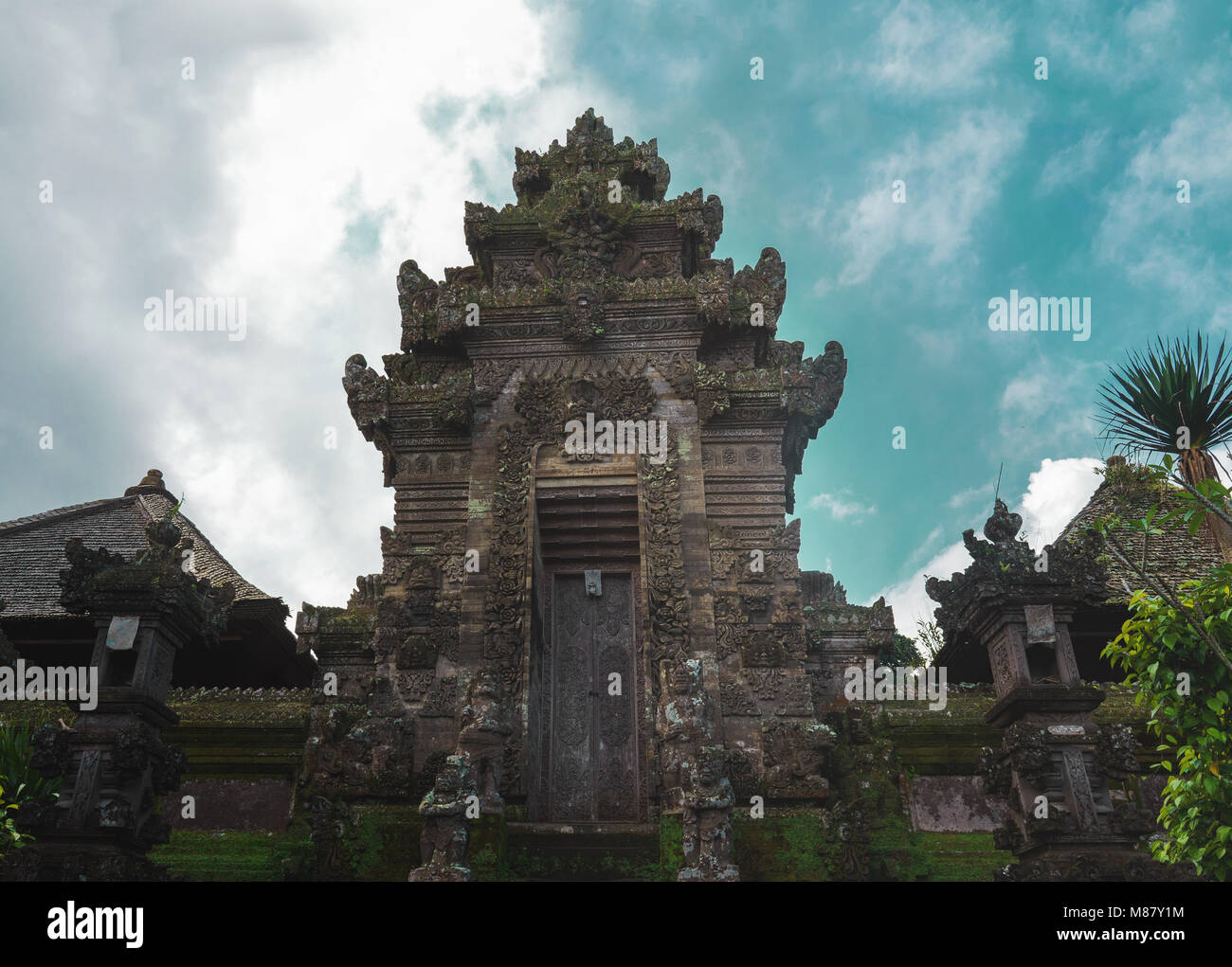 Bali temple gate. Entrance of hindu temple Stock Photo