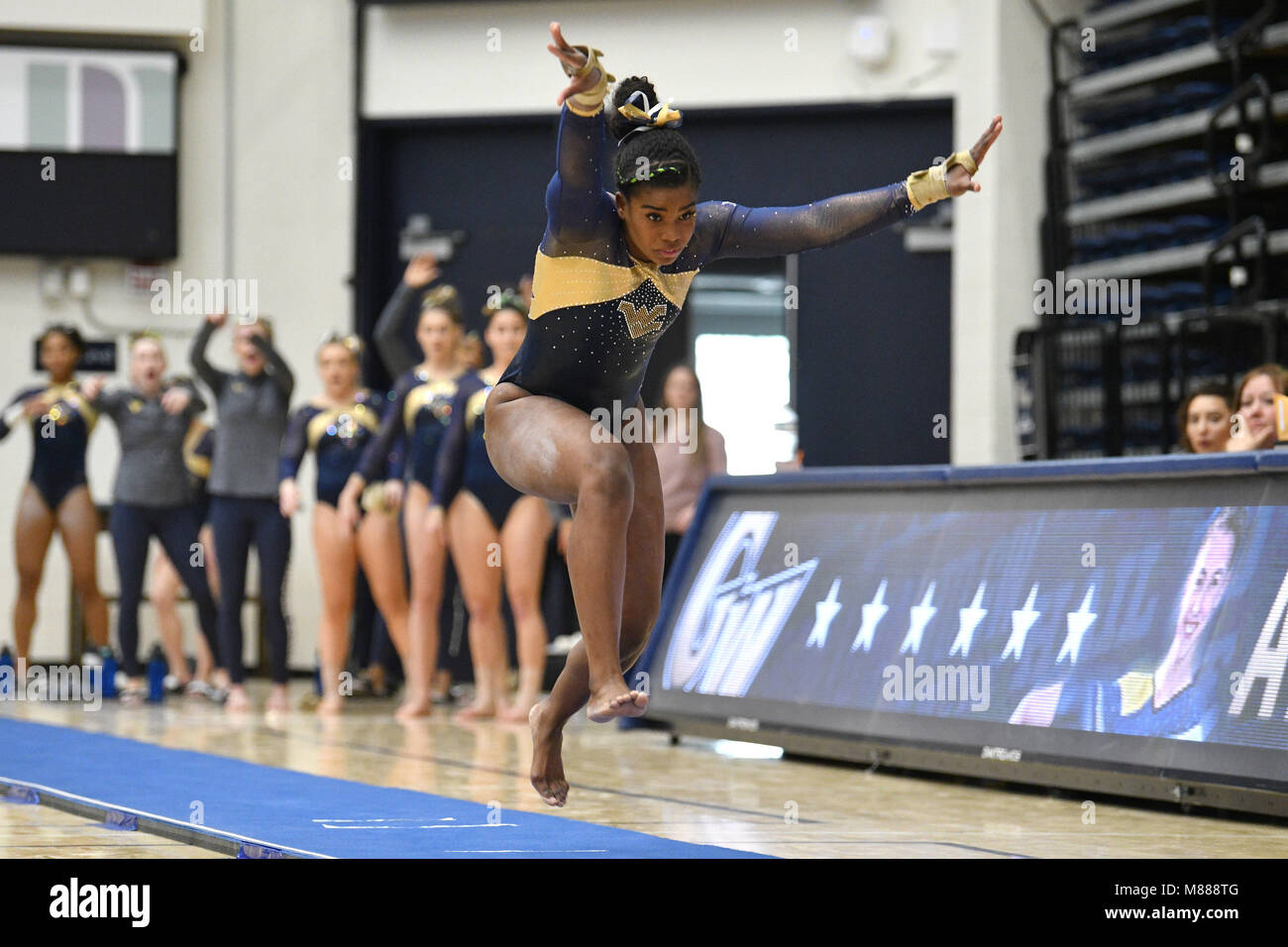 Washington, District of Columbia, USA. 11th Mar, 2017. WVU gymnast ...