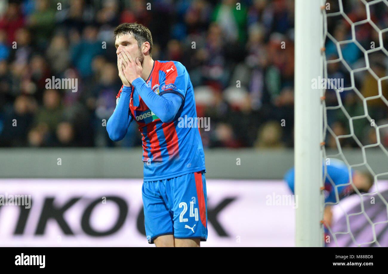 Pilsen, Czech Republic. 15th Mar, 2018. MILAN HAVEL (Plzen) is seen during the second leg of the quarterfinal match of the Europe League, FC Viktoria Plzen vs Sporting Lisbon, in Pilsen, Czech Republic, March 15, 2018. Credit: Miroslav Chaloupka/CTK Photo/Alamy Live News Stock Photo