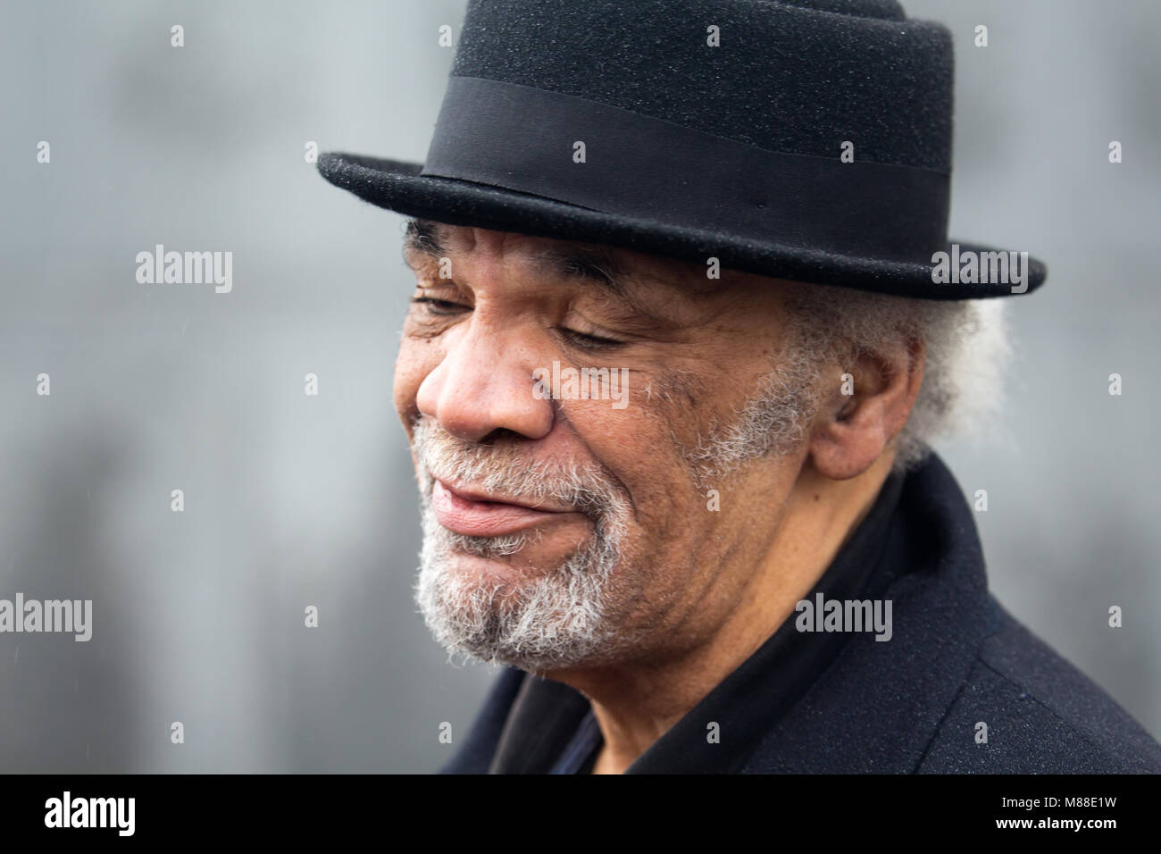 Liverpool, UK. 16th March 2018. Paul Barber the talented actor from Only Fool's and Horses, The Full Monty among others attends the funeral of Eddy Amoo of The Real Thing  at Liverpool Metropolitan Cathedral. Credit: Ken Biggs/Alamy Live News. Stock Photo