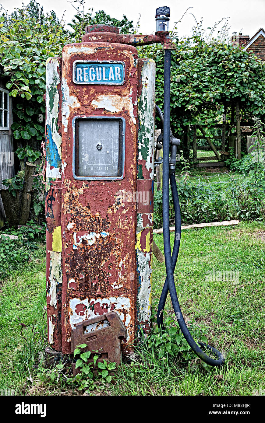 Old Petrol Pump Stock Photo