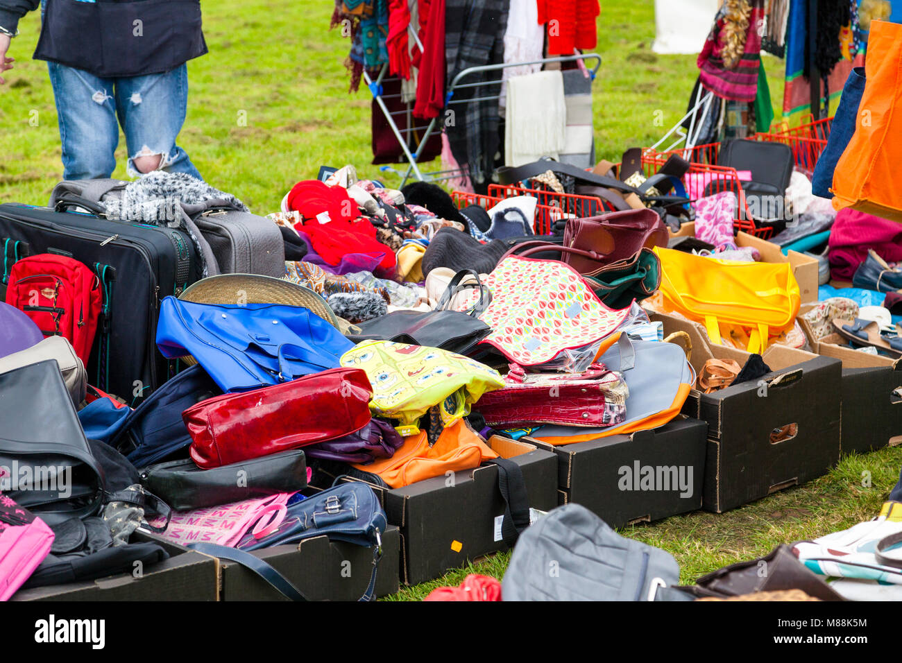 jumble sale, village of hamstreet, ashford, kent, uk Stock Photo Alamy