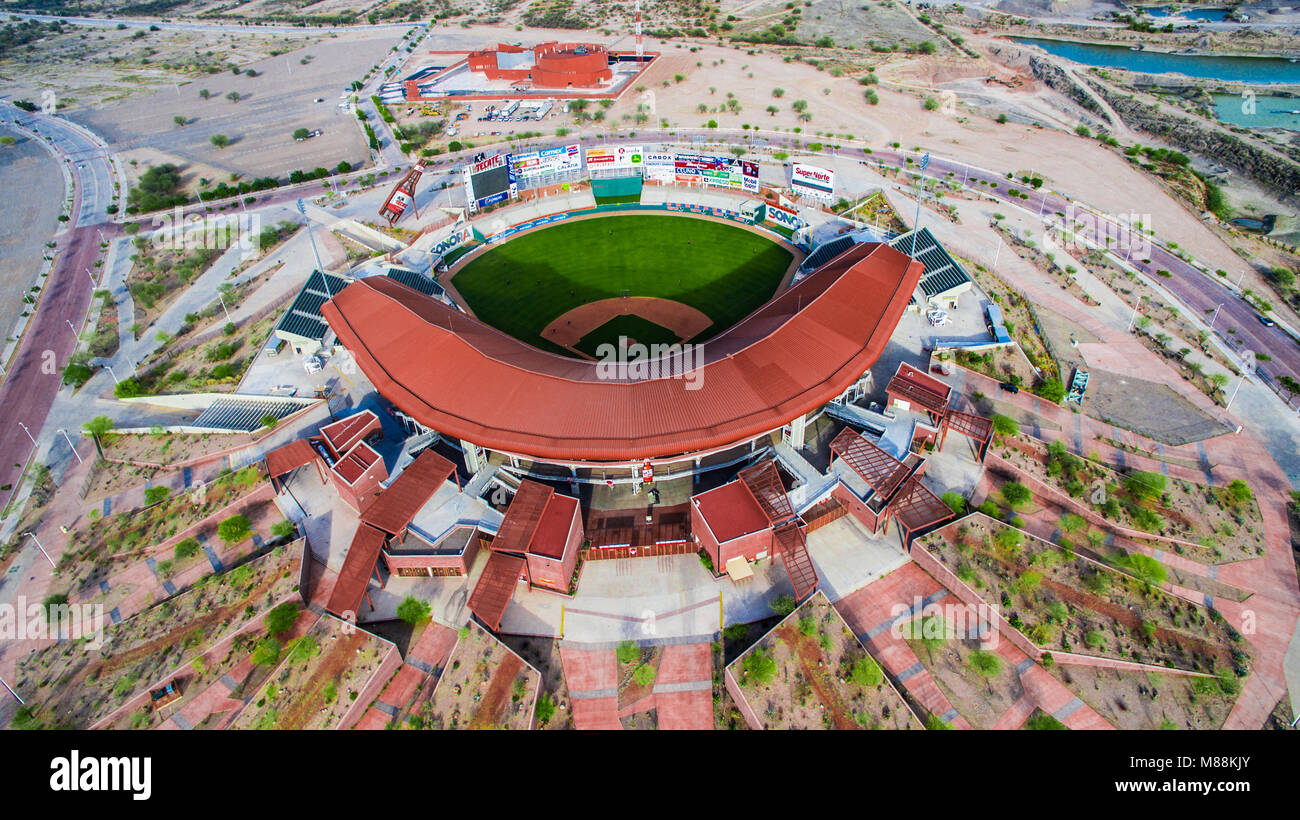 Vista Aerea de Estadio Sonora. Estadio de beisbol. (Photo: Luis Gutierrez  /NortePhoto) Aerial view of Sonora Stadium. Beisball Stadium. (Photo: Luis  Gutierrez / NortePhoto Stock Photo - Alamy