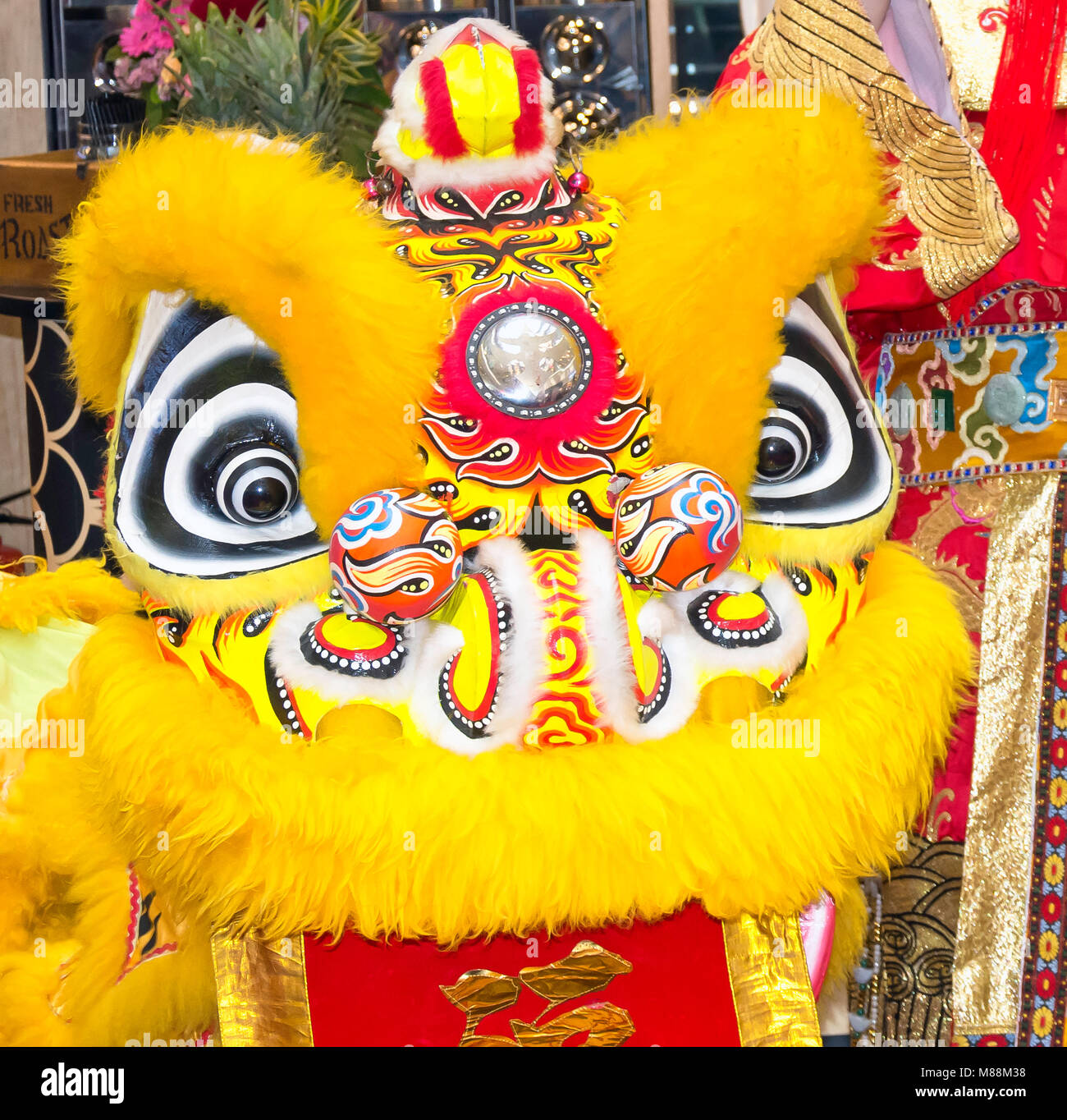 Chinese New Year celebrations, Raffles Place, Downtown Core, Central Area, Singapore Island (Pulau Ujong), Singapore Stock Photo