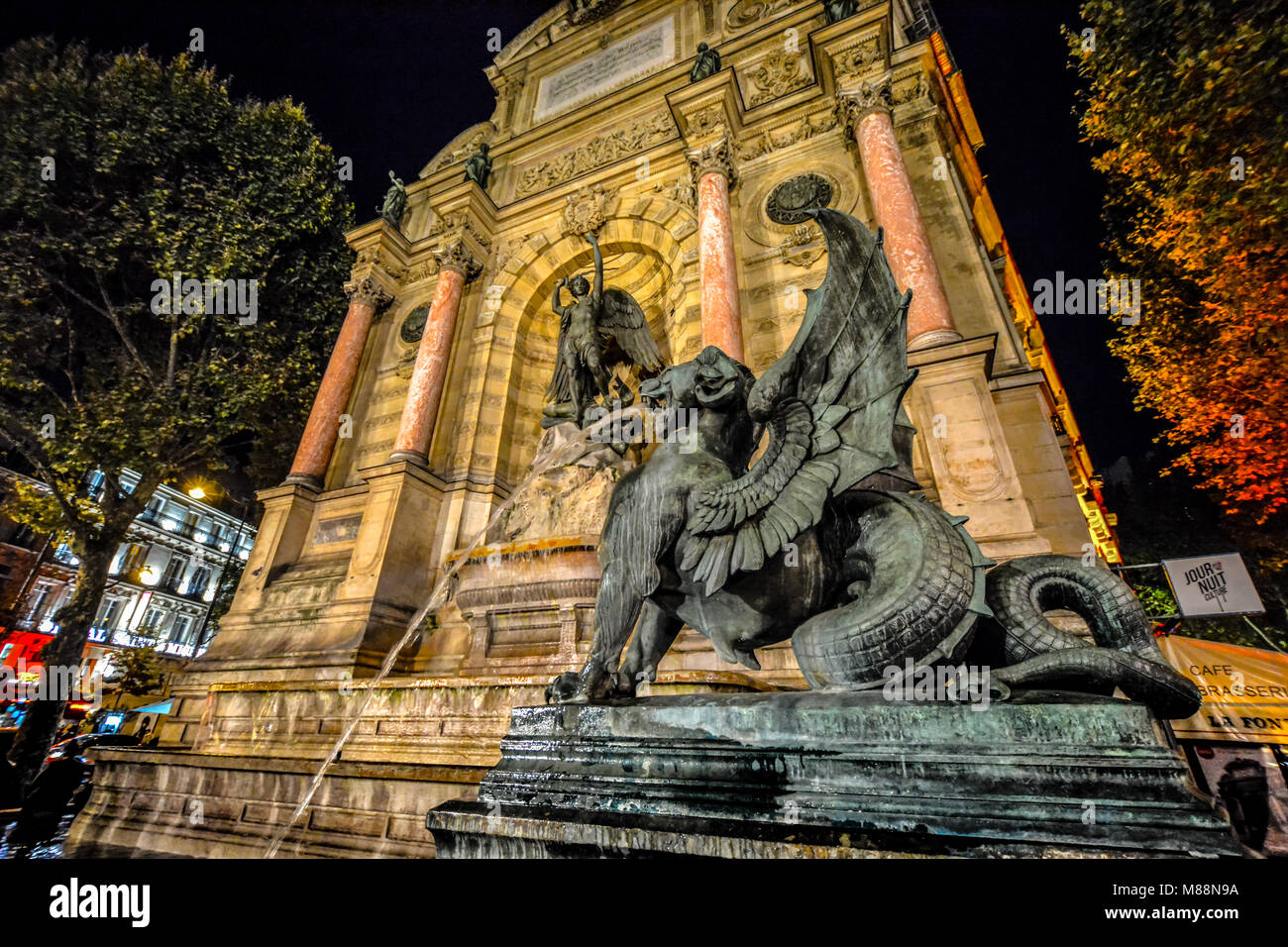 Place SaintMichel in the 5th arrondissement, Paris France with the