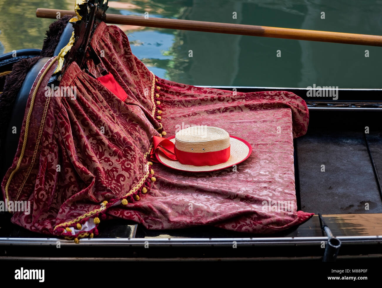 Gondola detail, Venice, Italy Stock Photo
