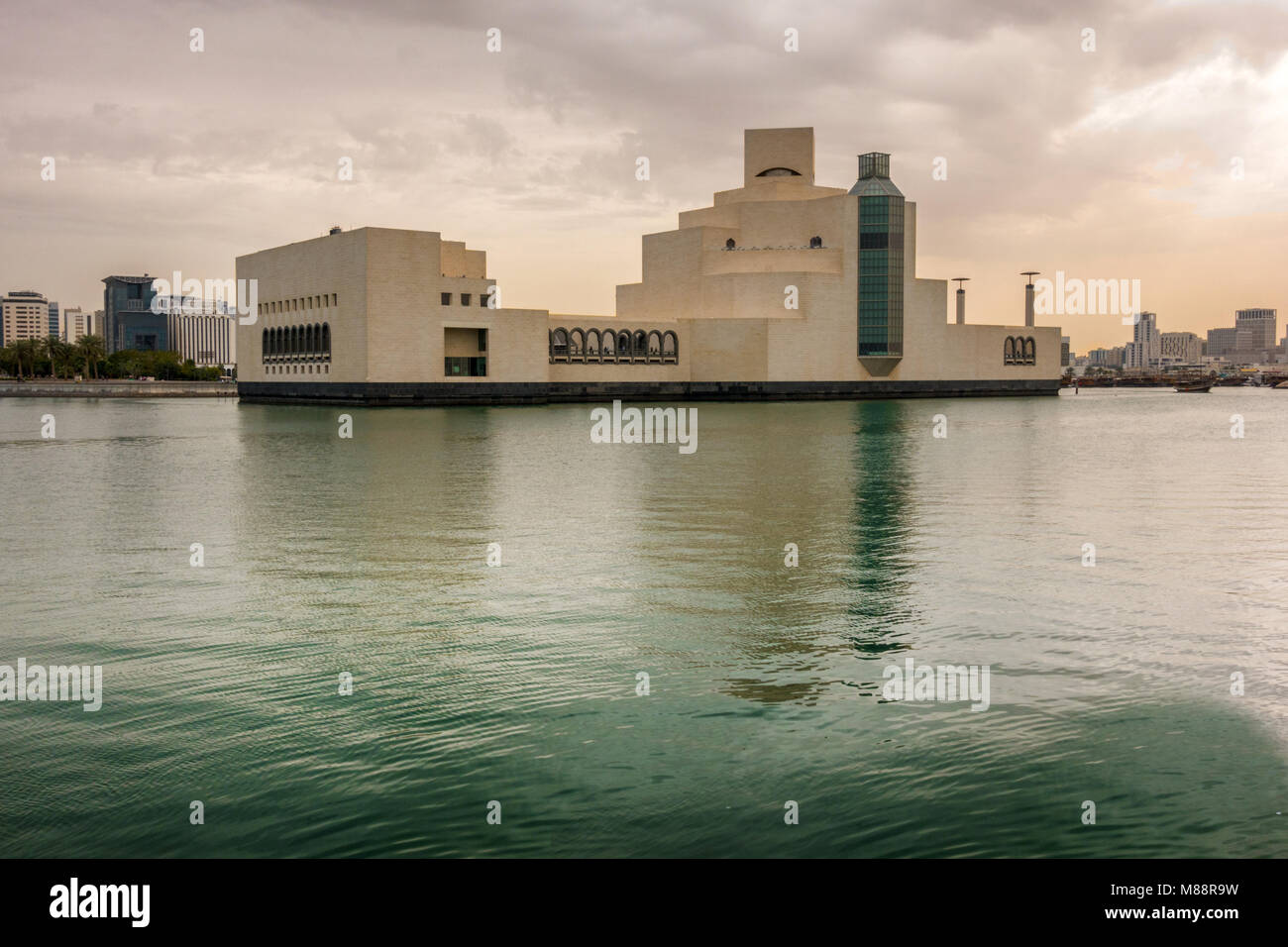 Museum of Islamic Art on the Corniche in Qatar Stock Photo