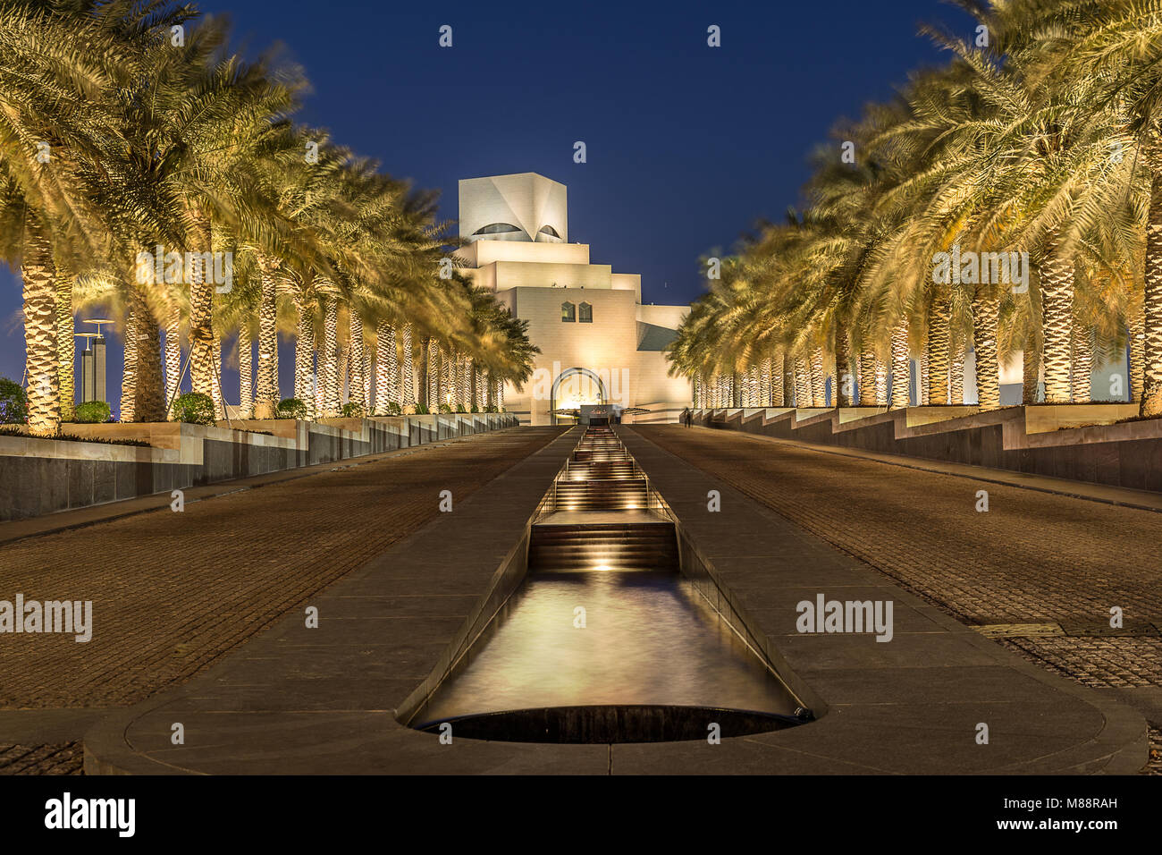 Museum of Islamic Art on the Corniche in Qatar Stock Photo