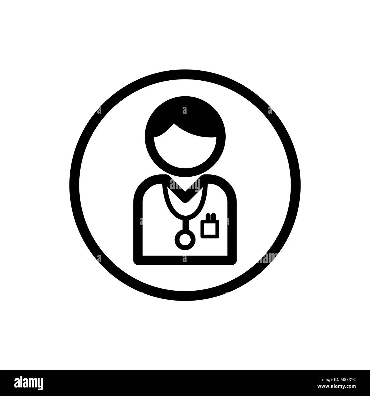 Doctor icon on a white background. Vector illustration Stock Vector ...