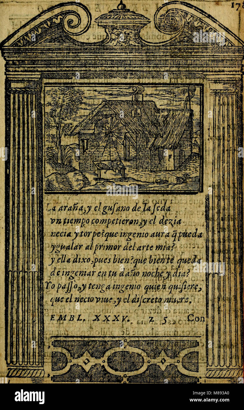 Emblemas morales de Don Iuan de Horozco y Couarruuias Arcediano de Cuellar en la Santa Yglesia de Segouia. (1591) (14747800312) Stock Photo