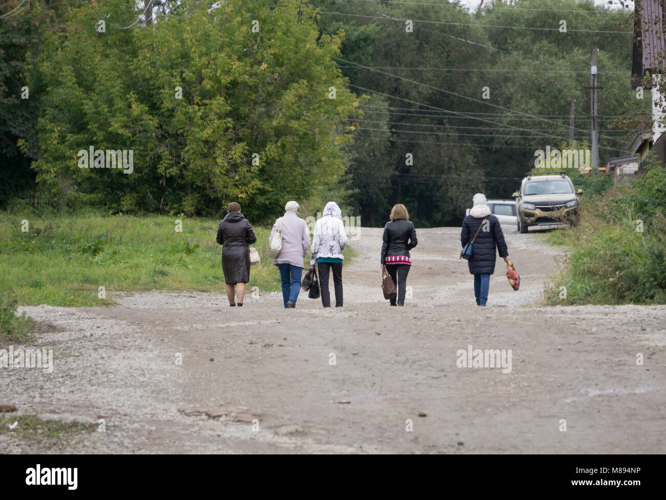 five women go to work Stock Photo - Alamy