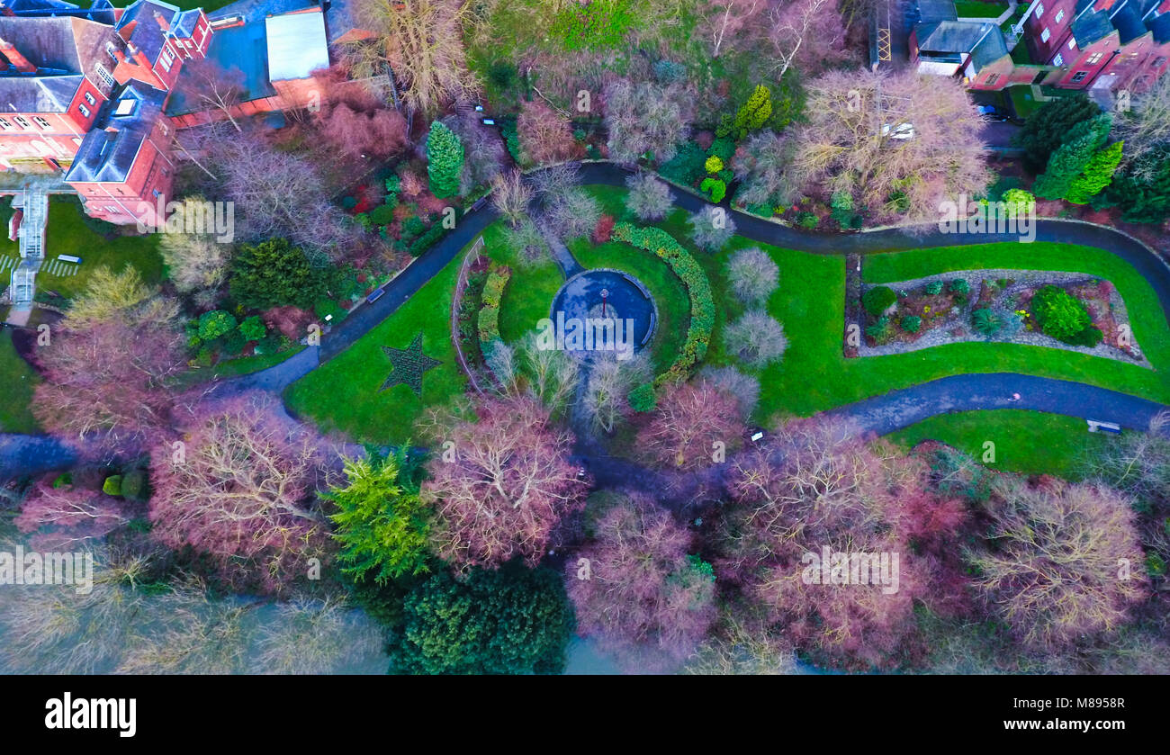 Stunning shot of Castle Gardens in Leicester Stock Photo