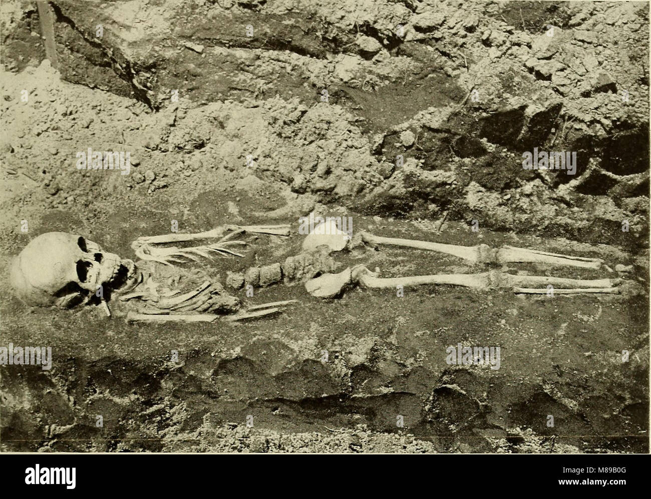 Exploration of a Munsee cemetery near Montague, New Jersey (1915) (14775054904) Stock Photo