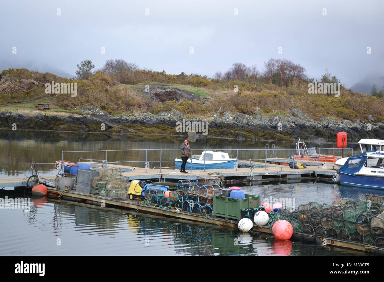 'plockton' 'Scotland' 'Scottish highlands' 'palm trees' 'lochs' 'sea' 'holidays' 'boats' 'scenery' 'islands'. Stock Photo