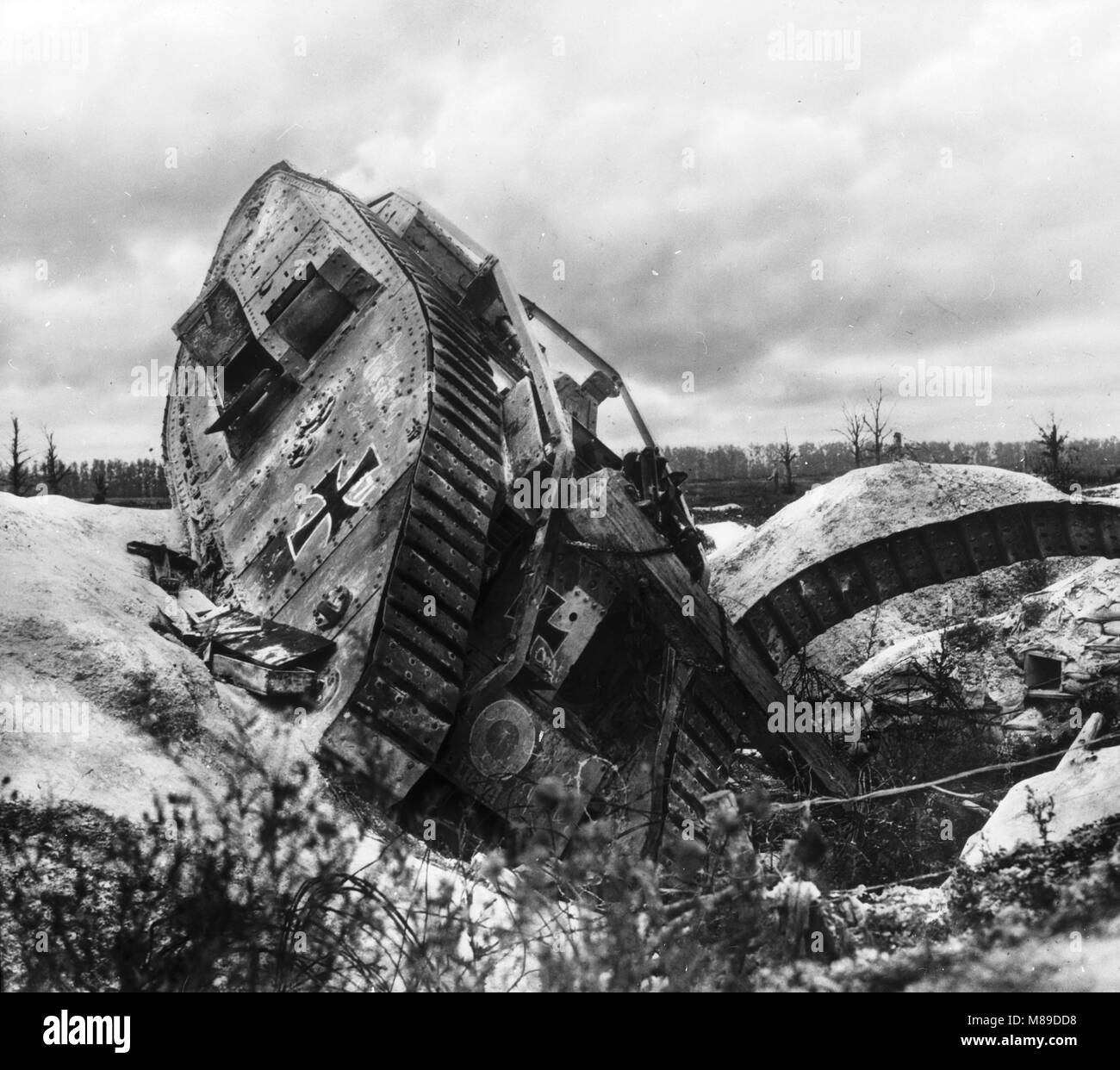 Premium Photo  Battlefield with broken tanks from world war ii destroyed  equipment dust and piles of debris