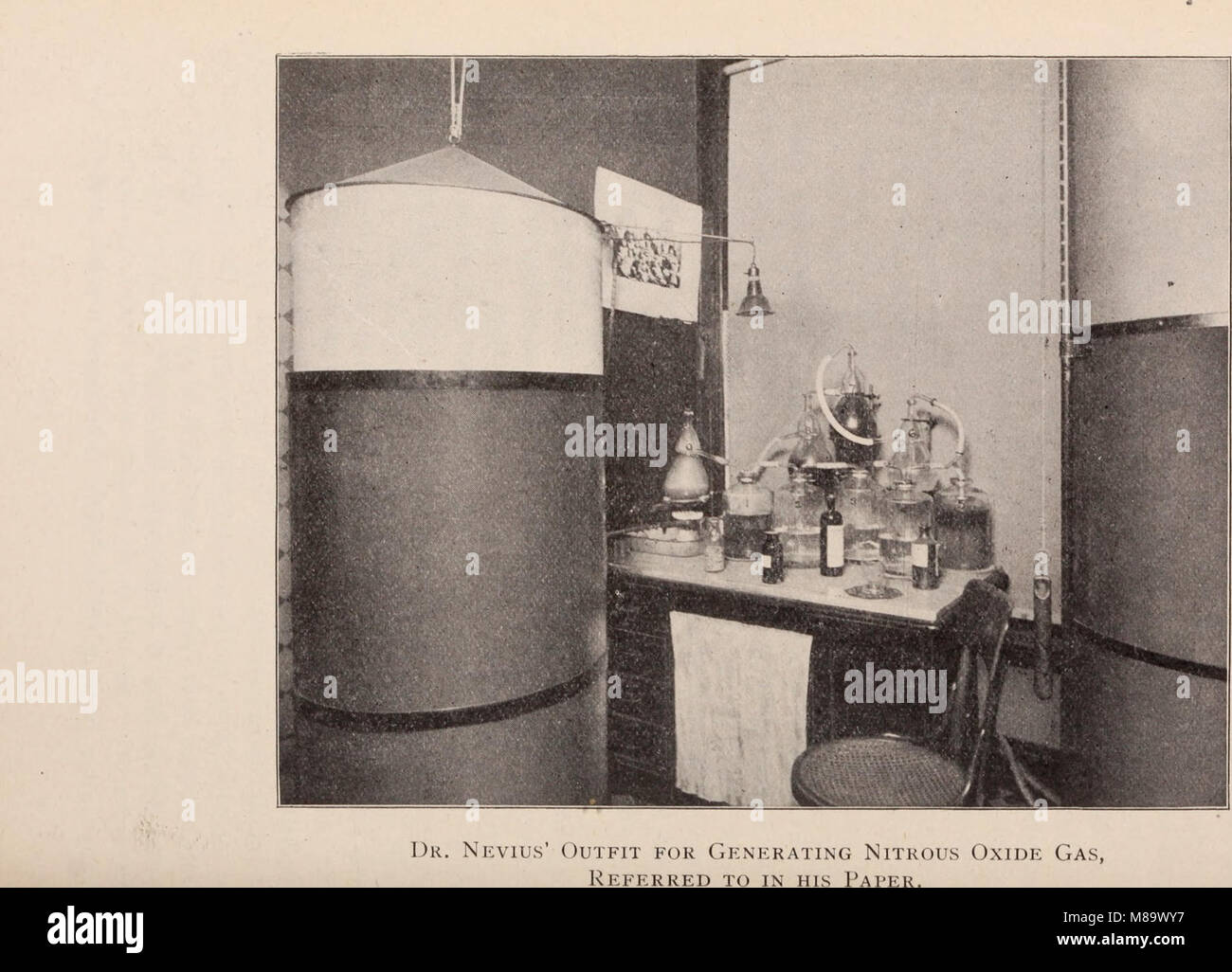 Generating nitrous oxide;Dental review (1901 Stock Photo Alamy