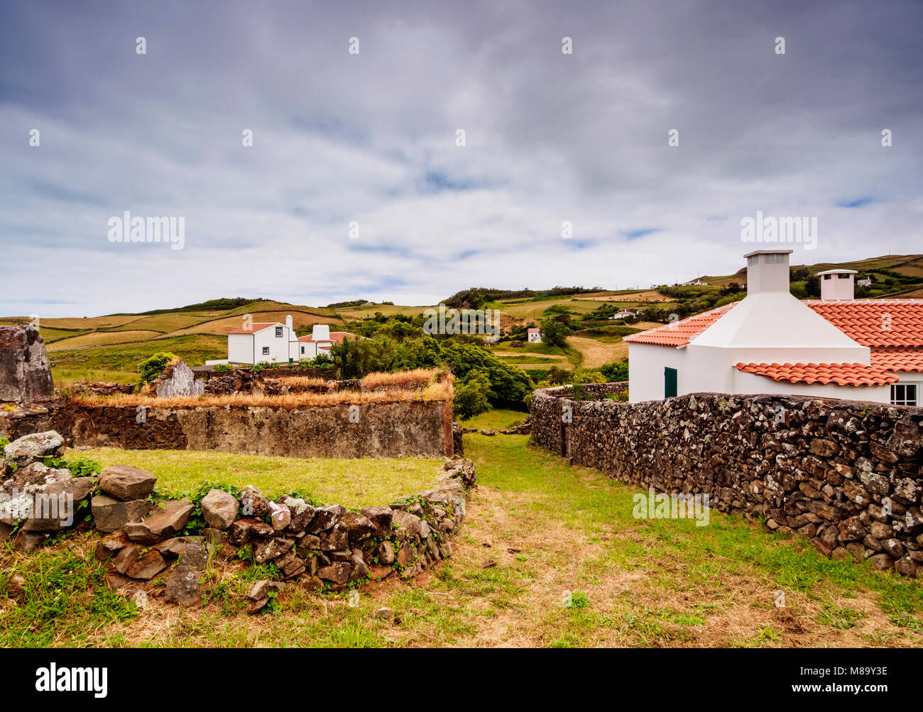 Traditional Architecture, Santa Maria Island, Azores, Portugal Stock