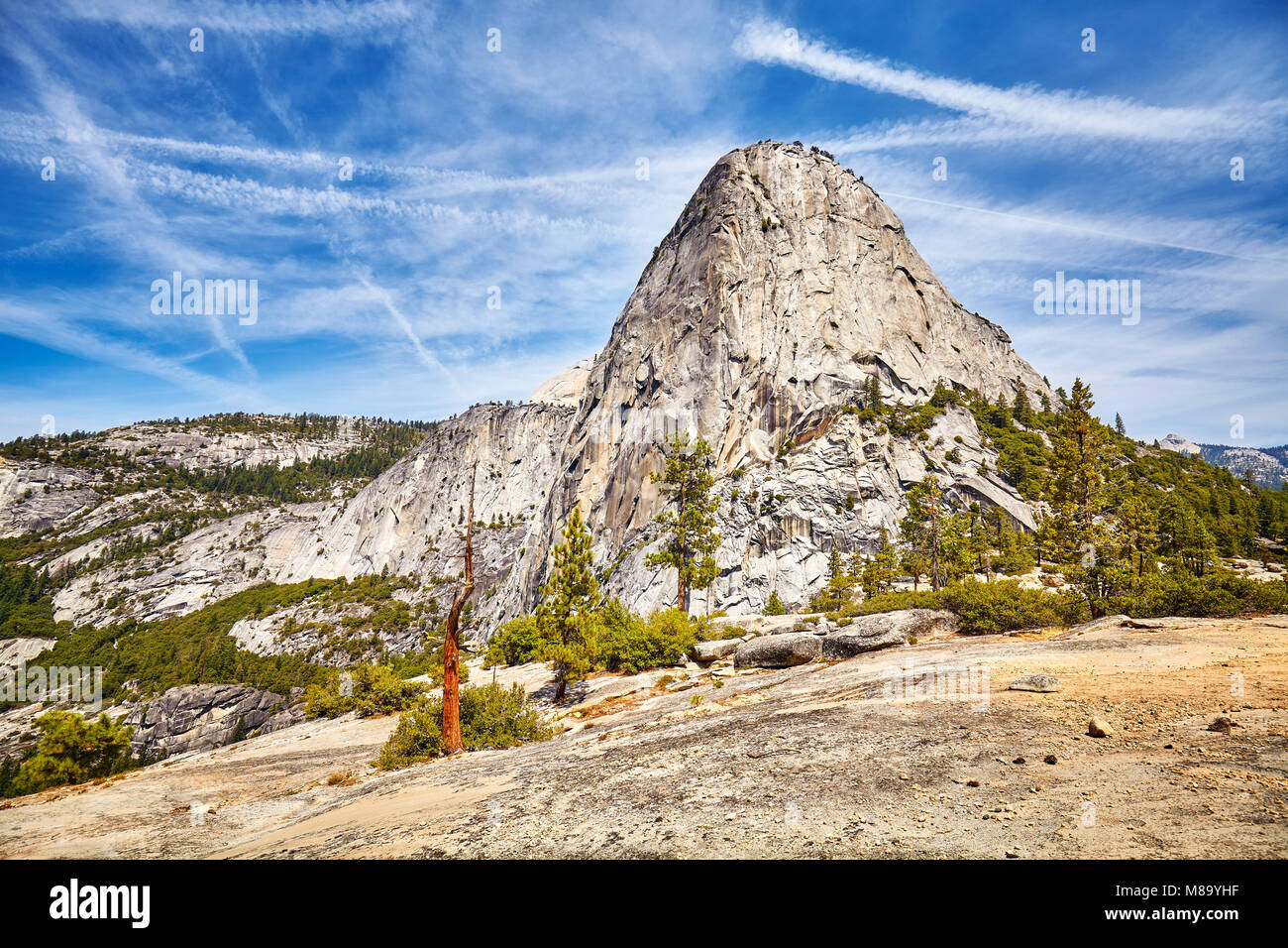 Scenic mountain landscape in the Yosemite National Park, California, USA. Stock Photo