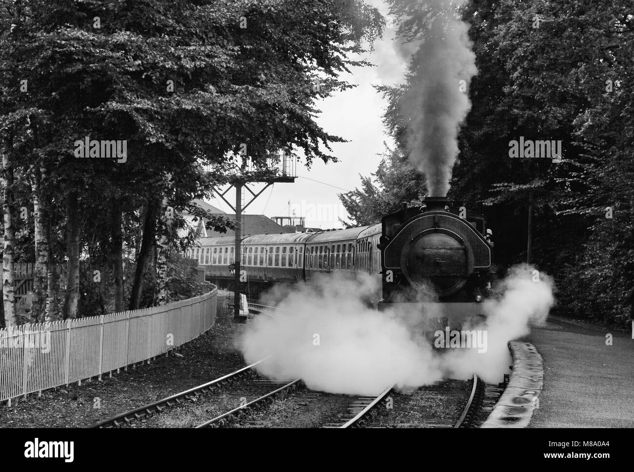 lakeland railways Haverthwaite Stock Photo
