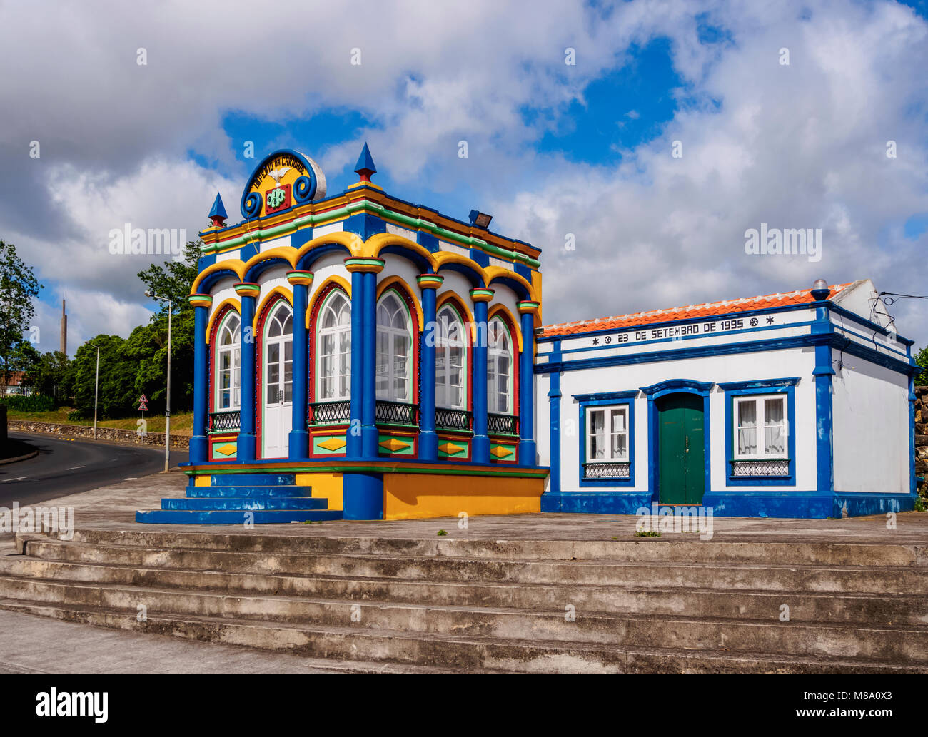 Imperio da Caridade, Empire of Holy Spirit, Praia da Vitoria, Terceira Island, Azores, Portugal Stock Photo