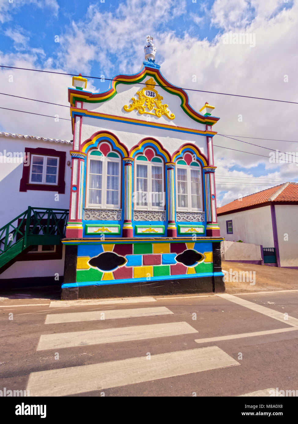 Imperio do Galinho in Porto Judeu, Terceira Island, Azores, Portugal Stock Photo