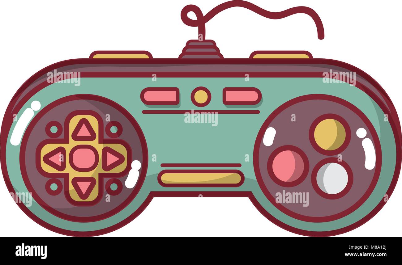 videogame console control with button design Stock Vector Image & Art ...