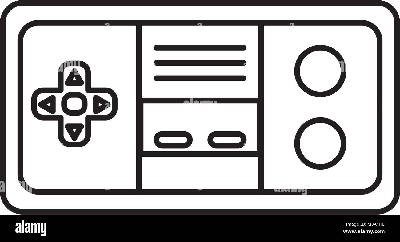 line electronic videogame console technology to play Stock Vector Image ...