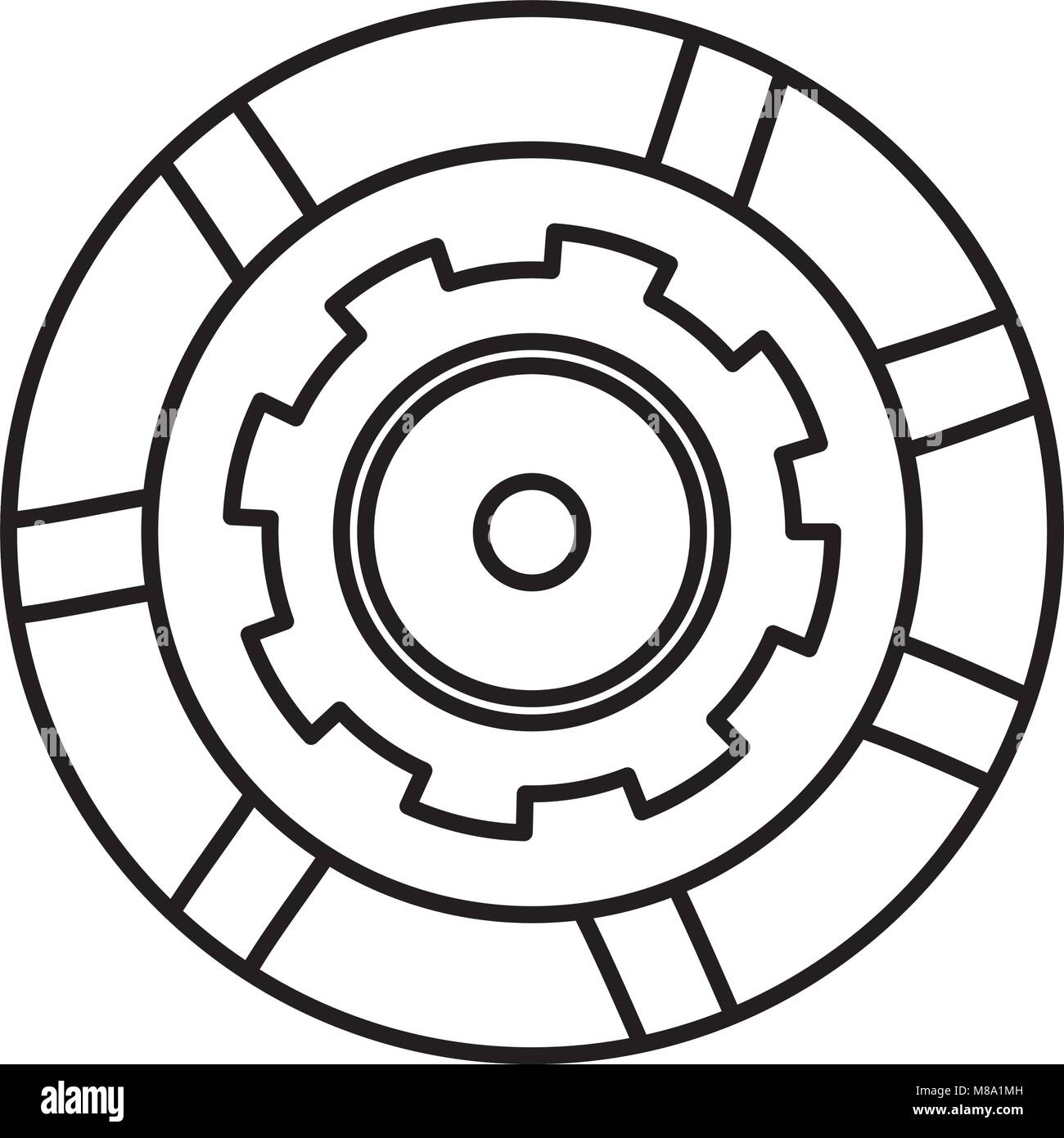 line industry gear engineering process machine Stock Vector Image & Art ...