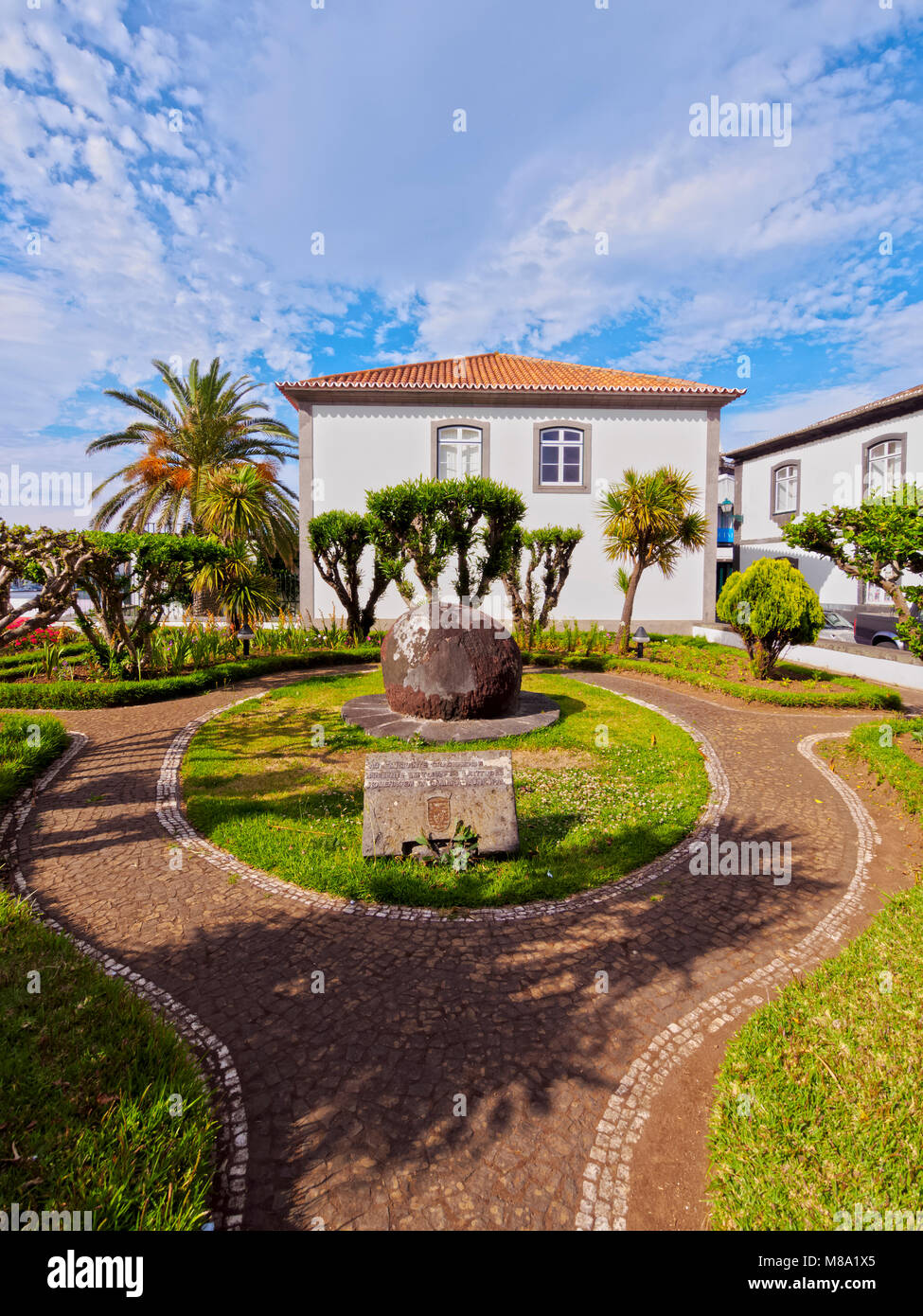 Architecture od Santa Cruz, Graciosa Island, Azores, Portugal Stock
