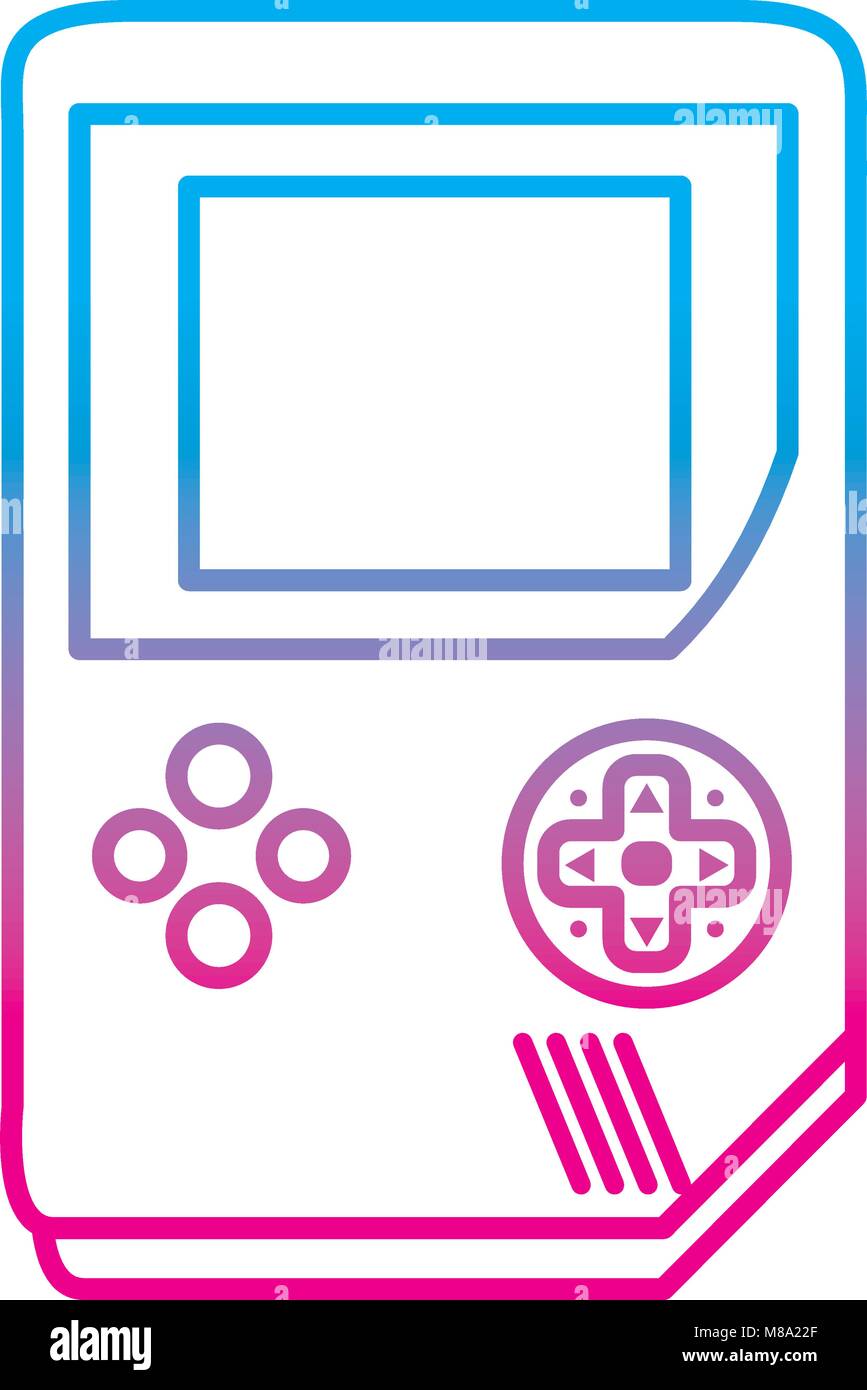 degraded line electronic gamepad simulator console design Stock Vector ...