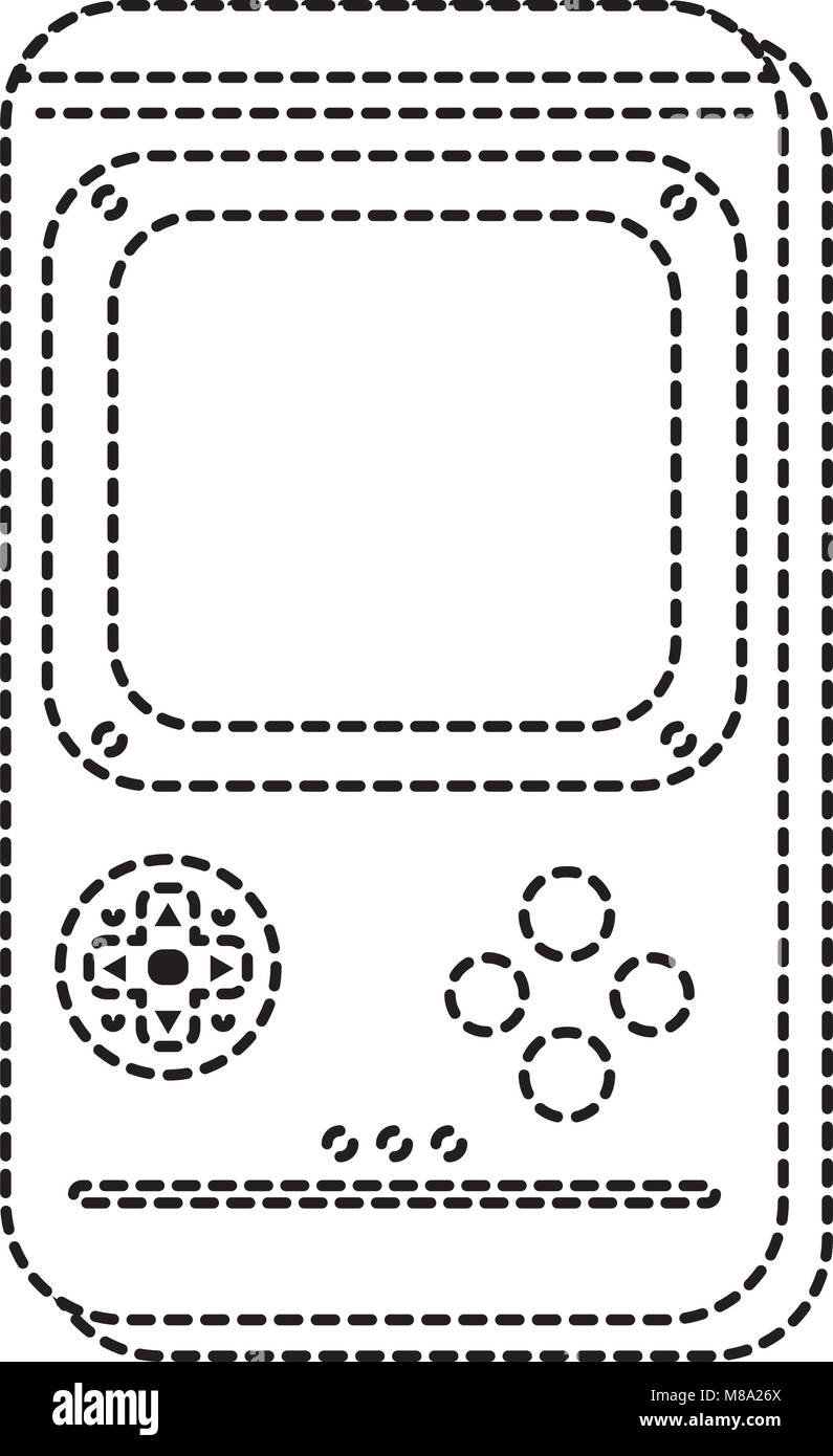 dotted shape gamepad technology electronic console design Stock Vector ...