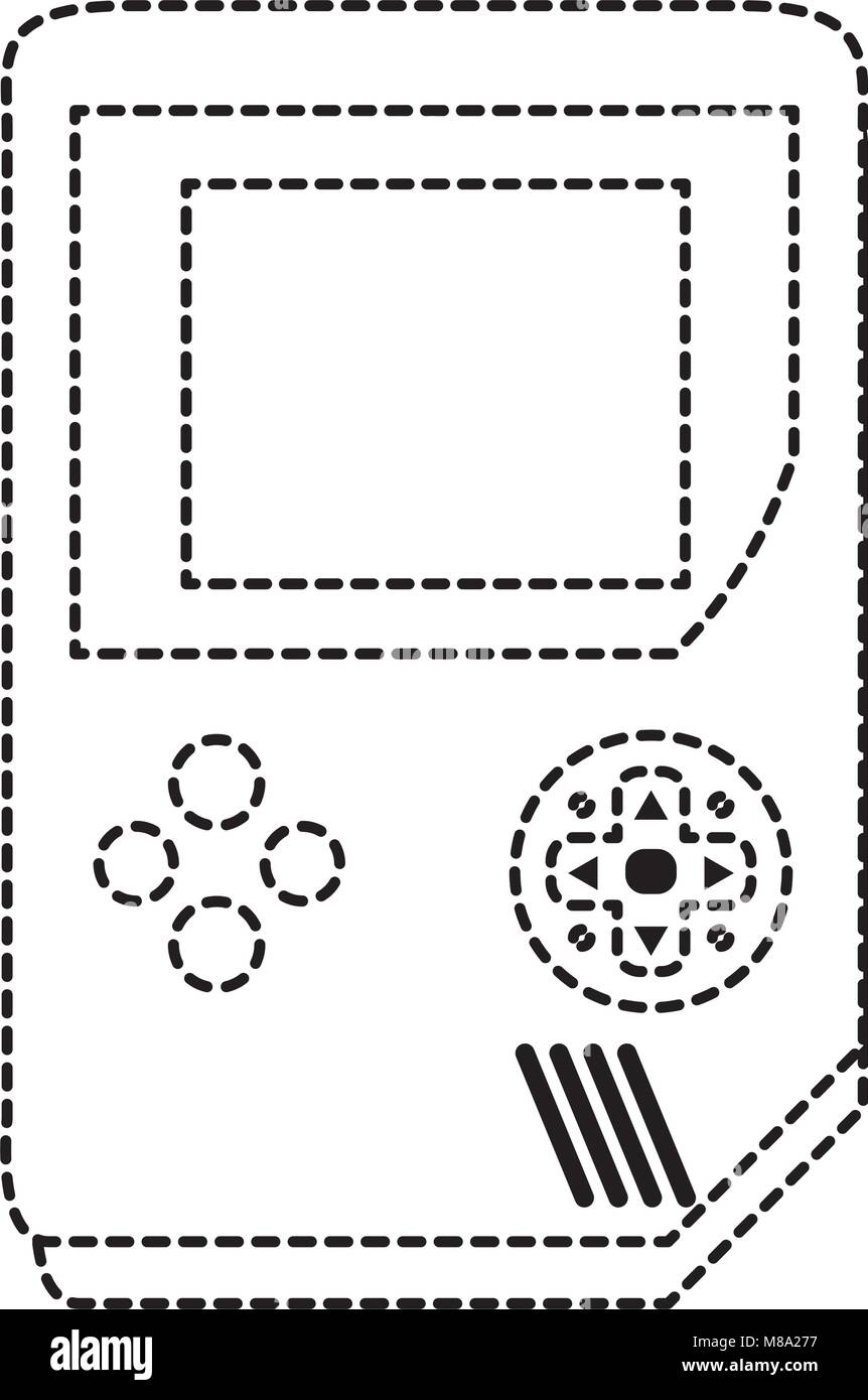 dotted shape electronic gamepad simulator console design Stock Vector ...